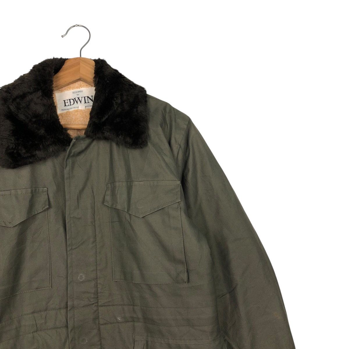 Edwin 📌Vintage Military Chore Work Jacket Edwin Blanket Fleece Size US M / EU 48-50 / 2 - 7 Thumbnail