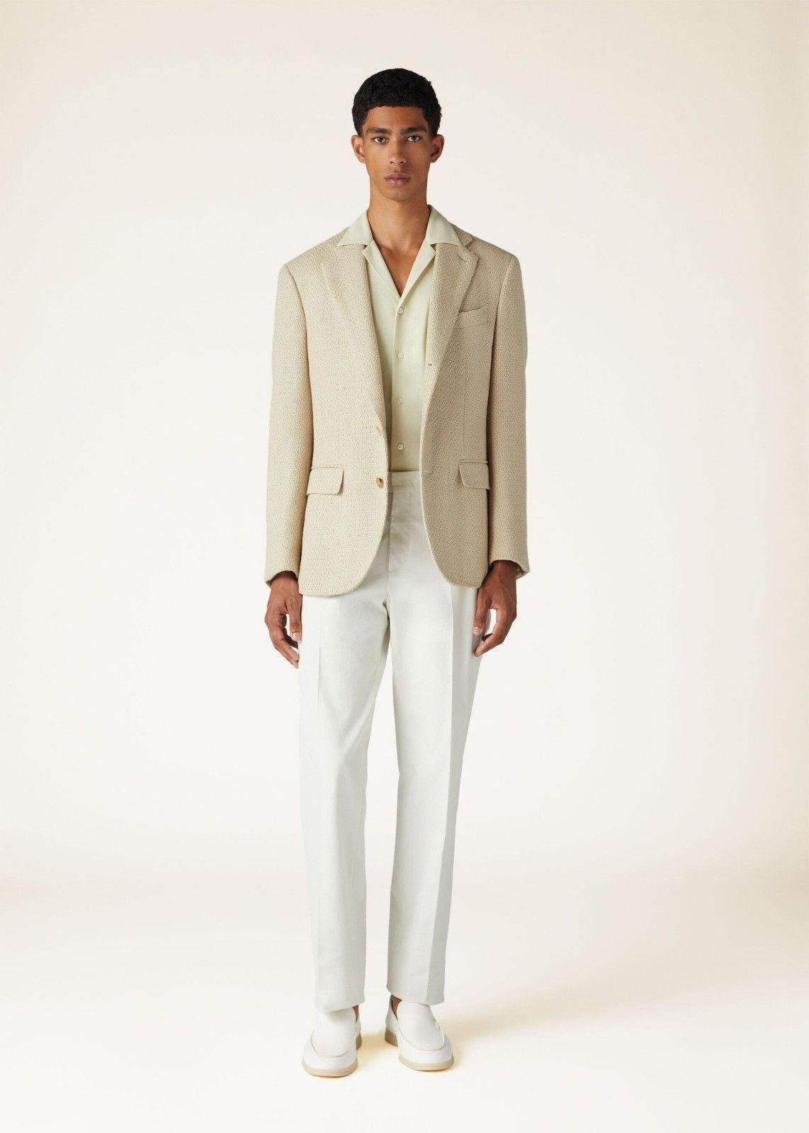 Loro Piana o1srvl11e0325 FAO0339 Cotton Shirt in Cream Size US S / EU 44-46 / 1 - 5 Thumbnail