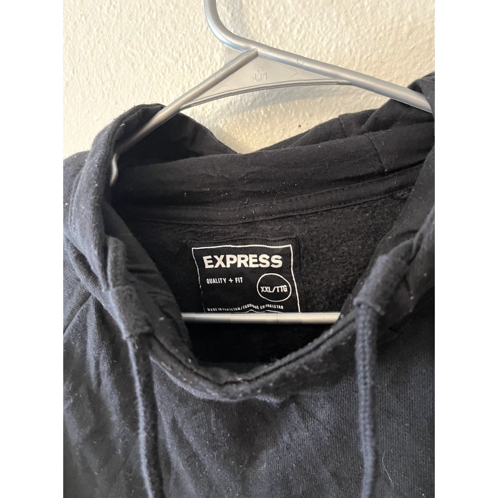 Express Express Hoodie Men’s - XXL Black Solid Mock Neck Pullover Sweatshirt Hoodie, Pullover, Regular Fit, Cotton Blend, Express, 2XL, Black, Men's Hoodie Size US XXL / EU 58 / 5 - 2 Thumbnail