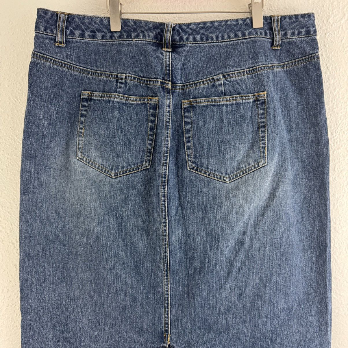 Other VENEZIA JEANS Vintage 90s Dark Wash Denim Plus Size Skirt Size 36" / US 14 / IT 50 - 5 Thumbnail