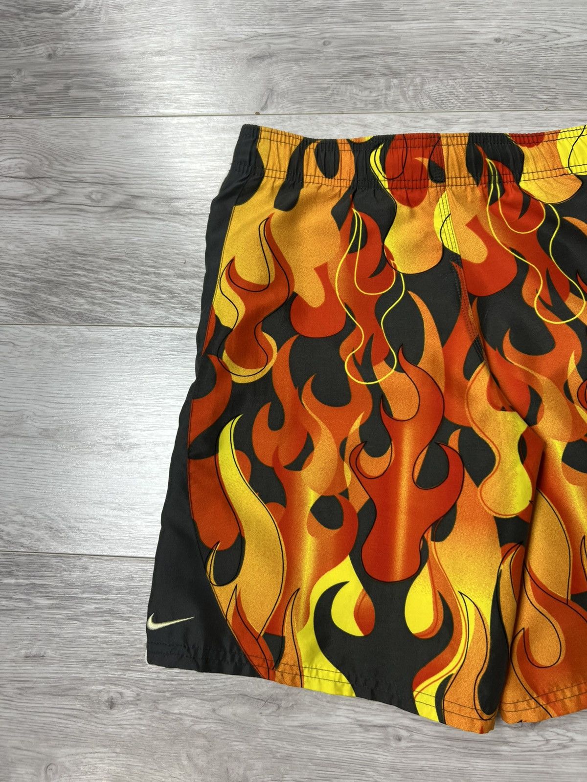 Nike Vintage Y2K Nike Swim Flame All Over Printed Shorts Size S Size US 30 / EU 46 - 18 Thumbnail