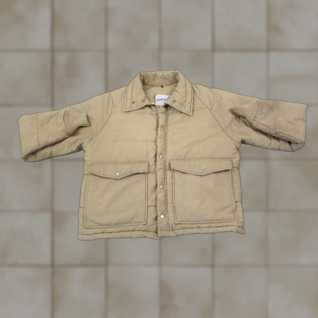 Vintage VINTAGE Waterworks Jacket Mens M Brown Quilted Nylon Zip Full Zip 80s 90s Biker Motorcycle Workwear Canvas Solid Size US M / EU 48-50 / 2 - 1 Thumbnail