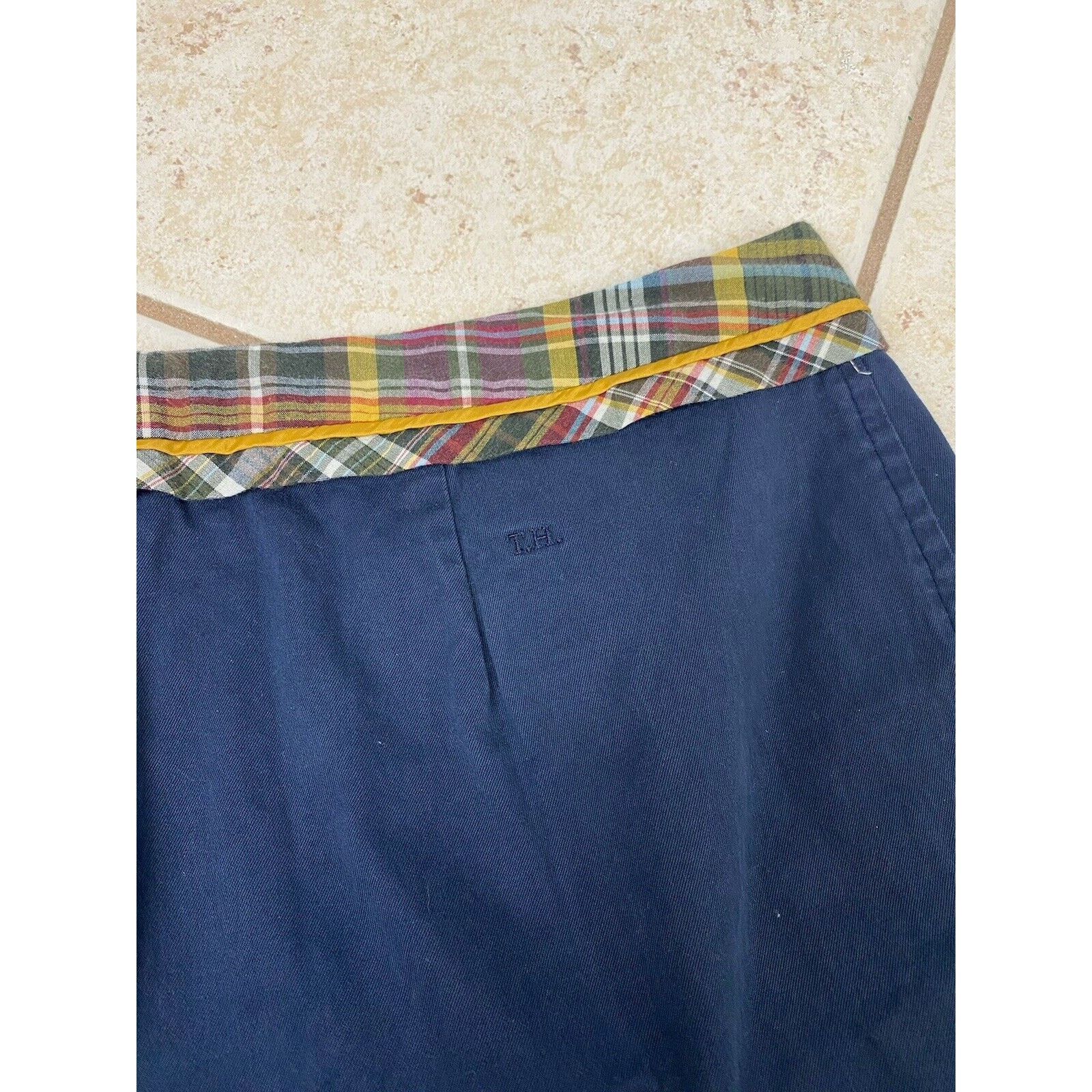 Tommy Hilfiger NWT Tommy Hilfiger Skirt Sz 16 Blue Yellow Plaid Mini Y2K Size 38" / US 16 / IT 52 - 10 Thumbnail