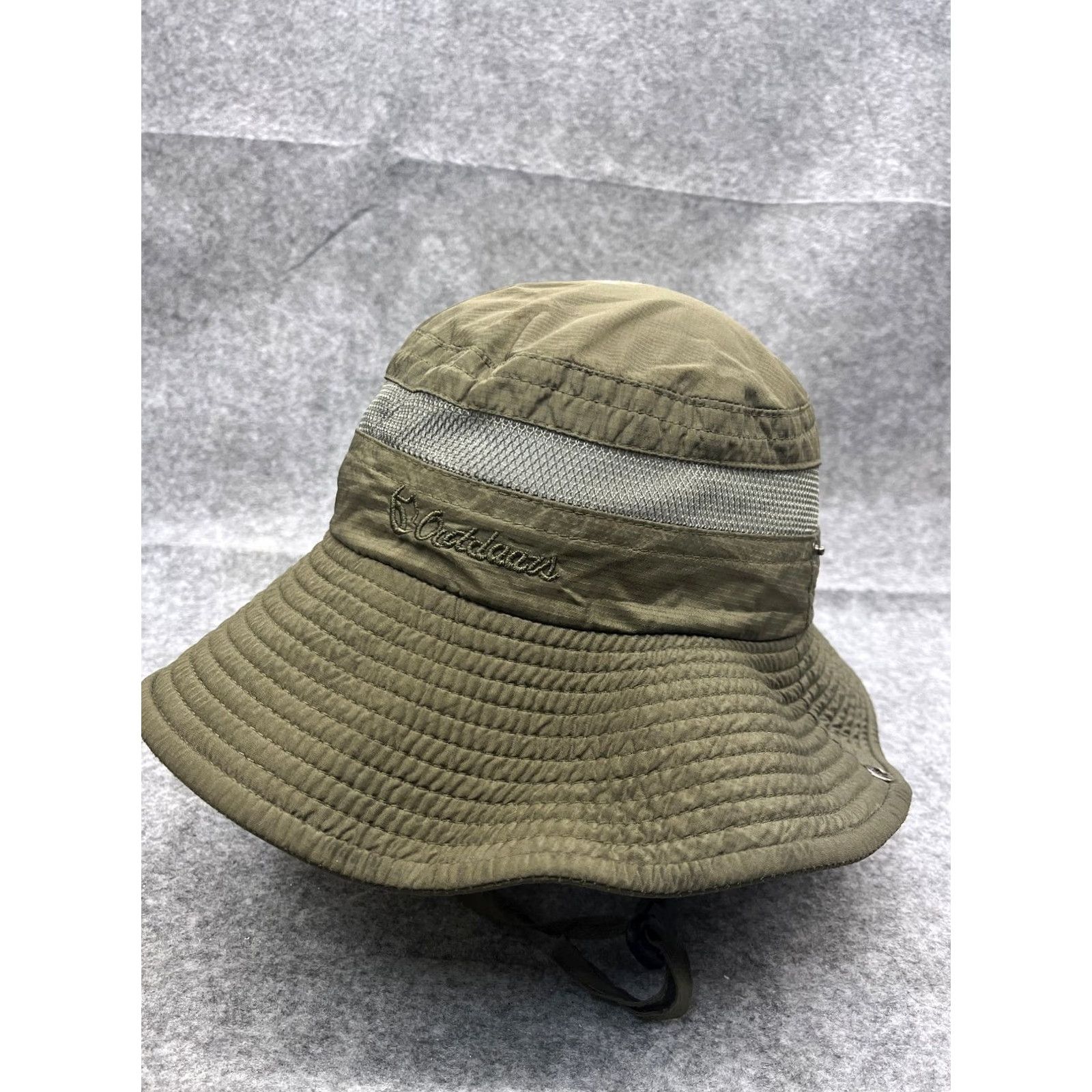 Vintage Outdoors Adult One Size Green Sun Hat Hat/Cap Camp Beach Outdoor Knits Polyester 100% Adjustable, Sun, Travel, Activewear Mens Womens Size ONE SIZE - 4 Thumbnail