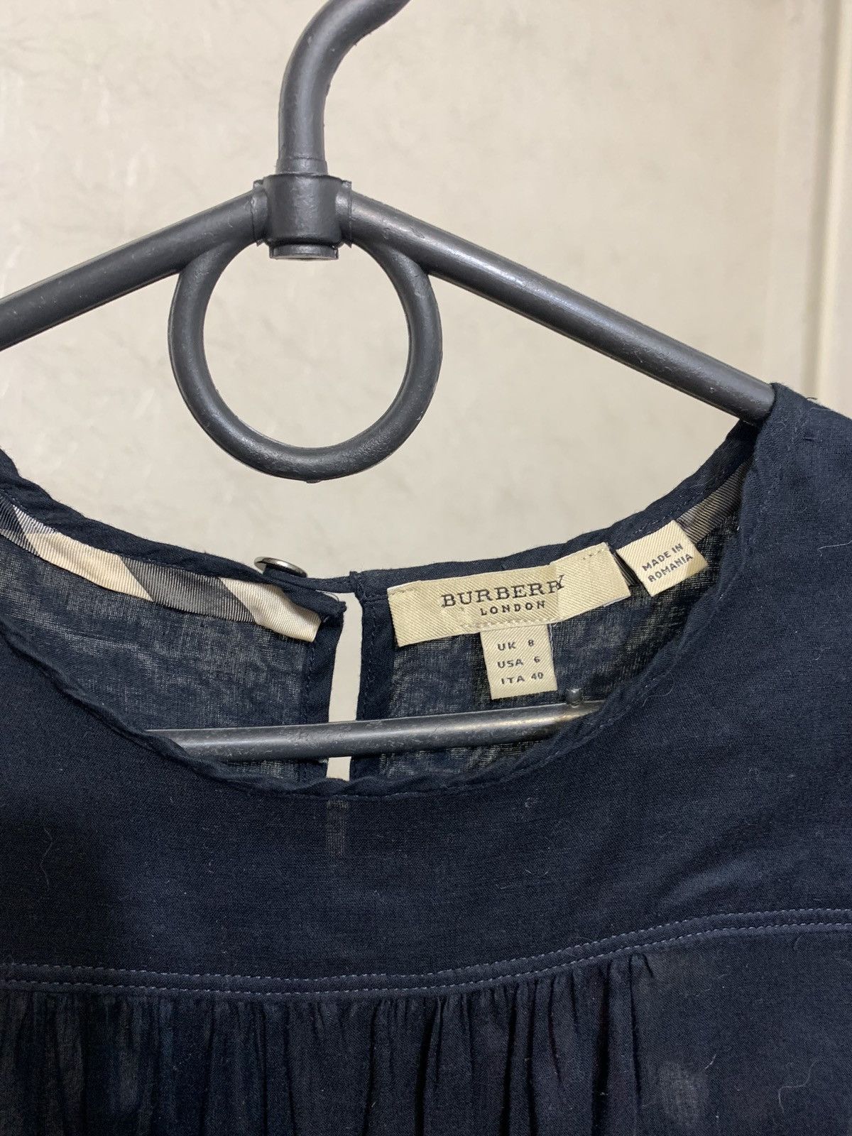 Burberry Burberry 2in1 Women’s Navy Sheer Tunic With Silk Top Size S Size M / US 6-8 / IT 42-44 - 3 Thumbnail