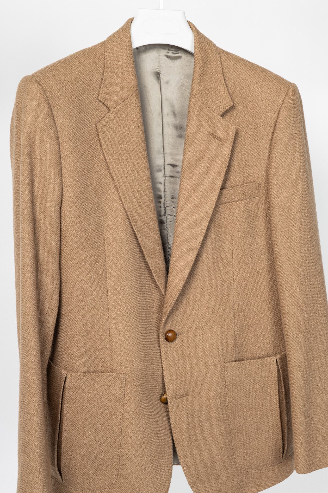 Maison Margiela Maison Margiela Tan Camel-Flannel Bespoke Blazer Size 40R - 3 Thumbnail