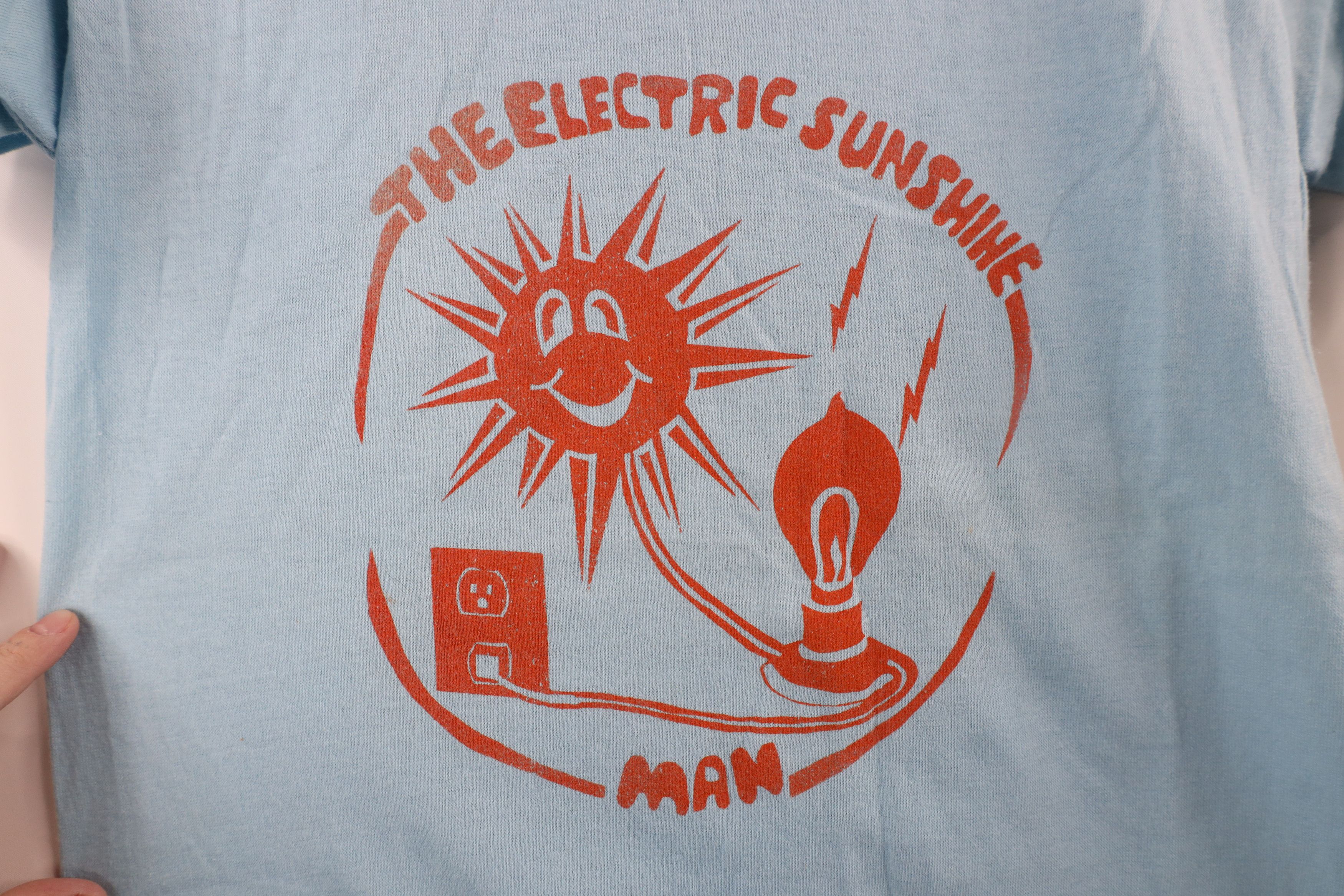 Vintage Vintage 70s The Electric Sunshine Man T-Shirt Light Blue USA Size US S / EU 44-46 / 1 - 4 Thumbnail