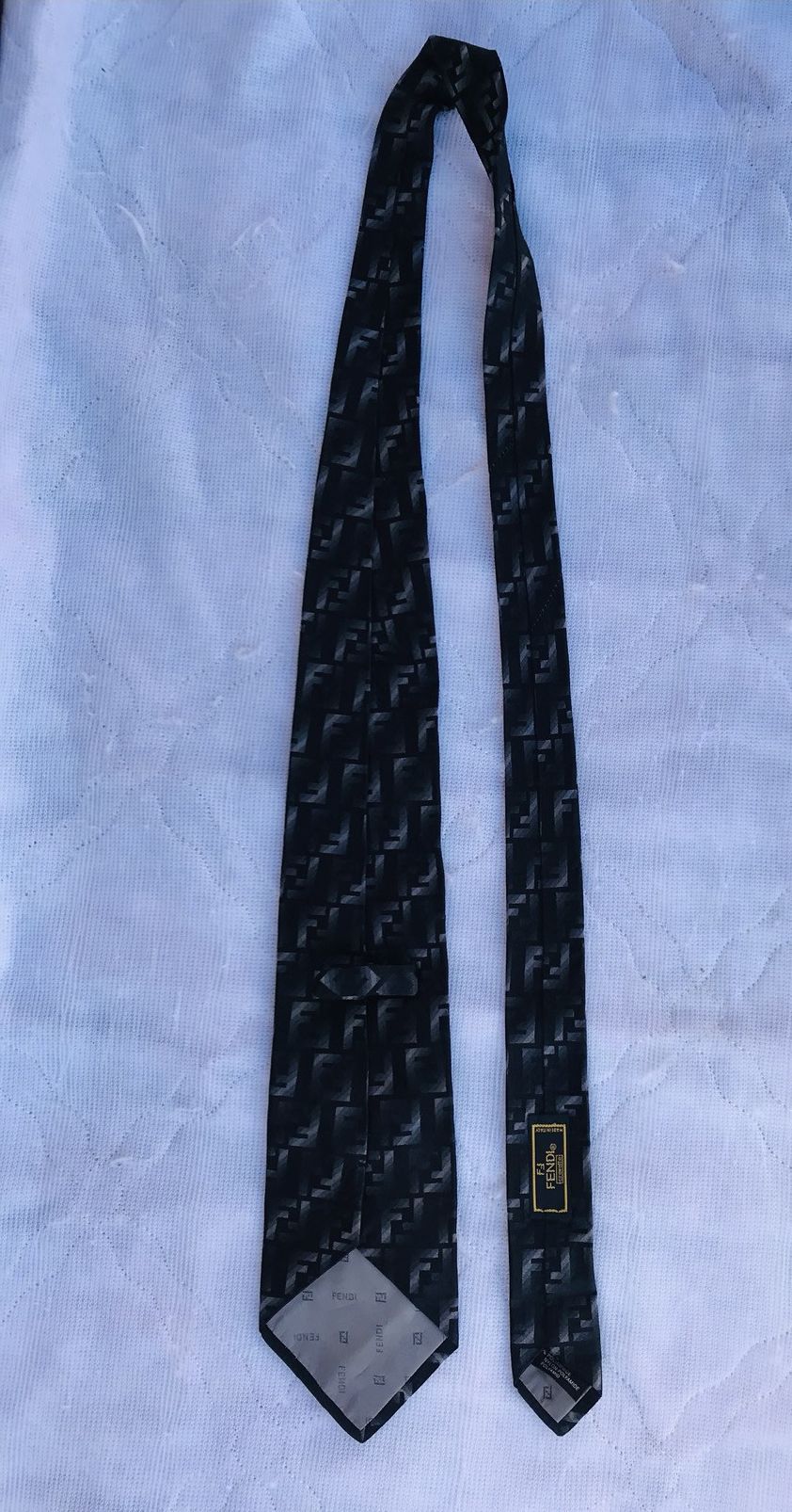 Fendi Fendi Cravatte full Monogram vintage Silk Tie Size ONE SIZE - 3 Thumbnail