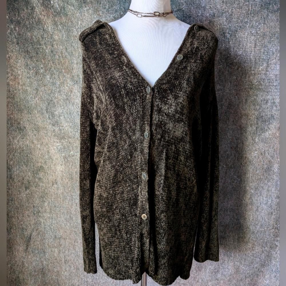 DKNY Vintage 90s DKNY Rayon Knit Button Front Cardigan Size S / US 4 / IT 40 - 2 Thumbnail