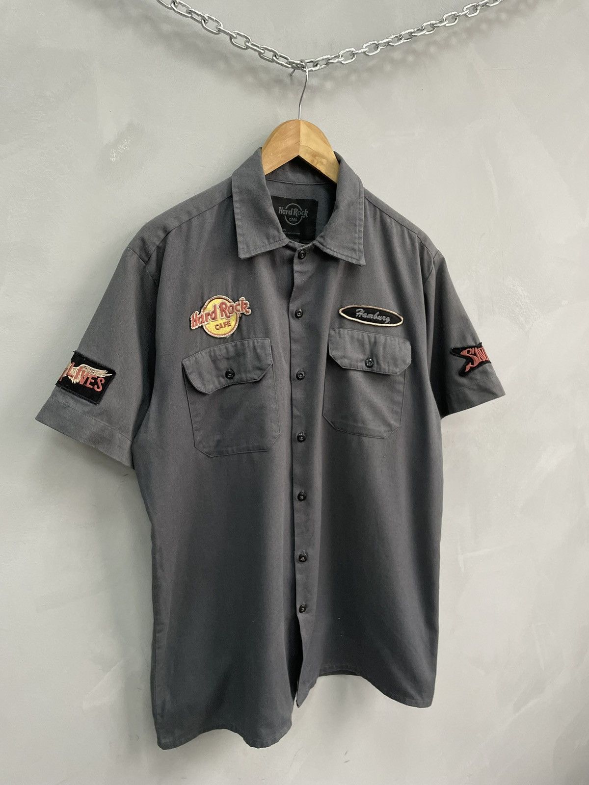 Hard Rock Cafe Retro american Hard Rock cafe y2k shirt button up Size US L / EU 52-54 / 3 - 4 Thumbnail