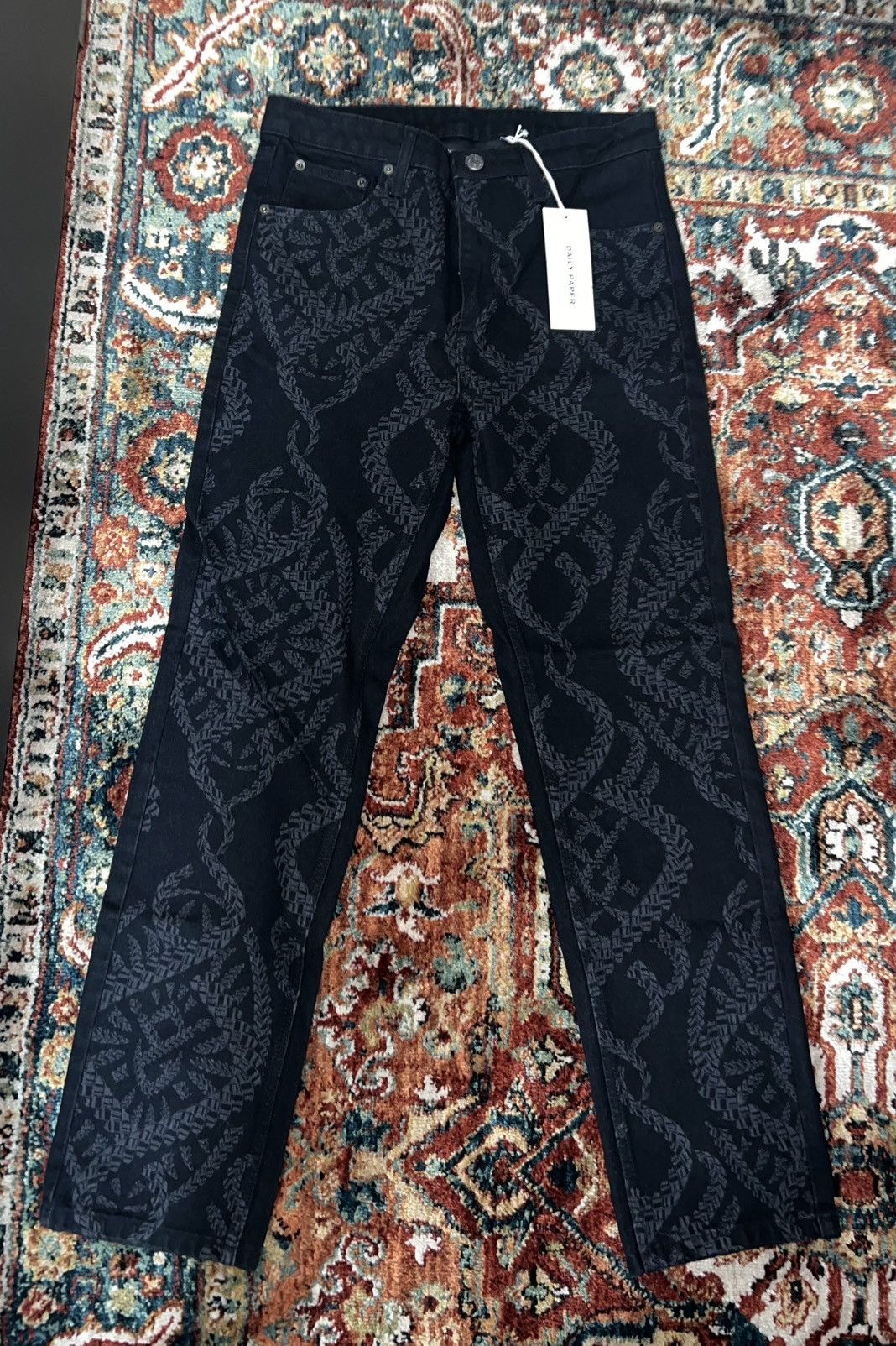 Daily Paper Daily Paper Black Jeans Braids Pants Size US 30 / EU 46 - 1 Thumbnail