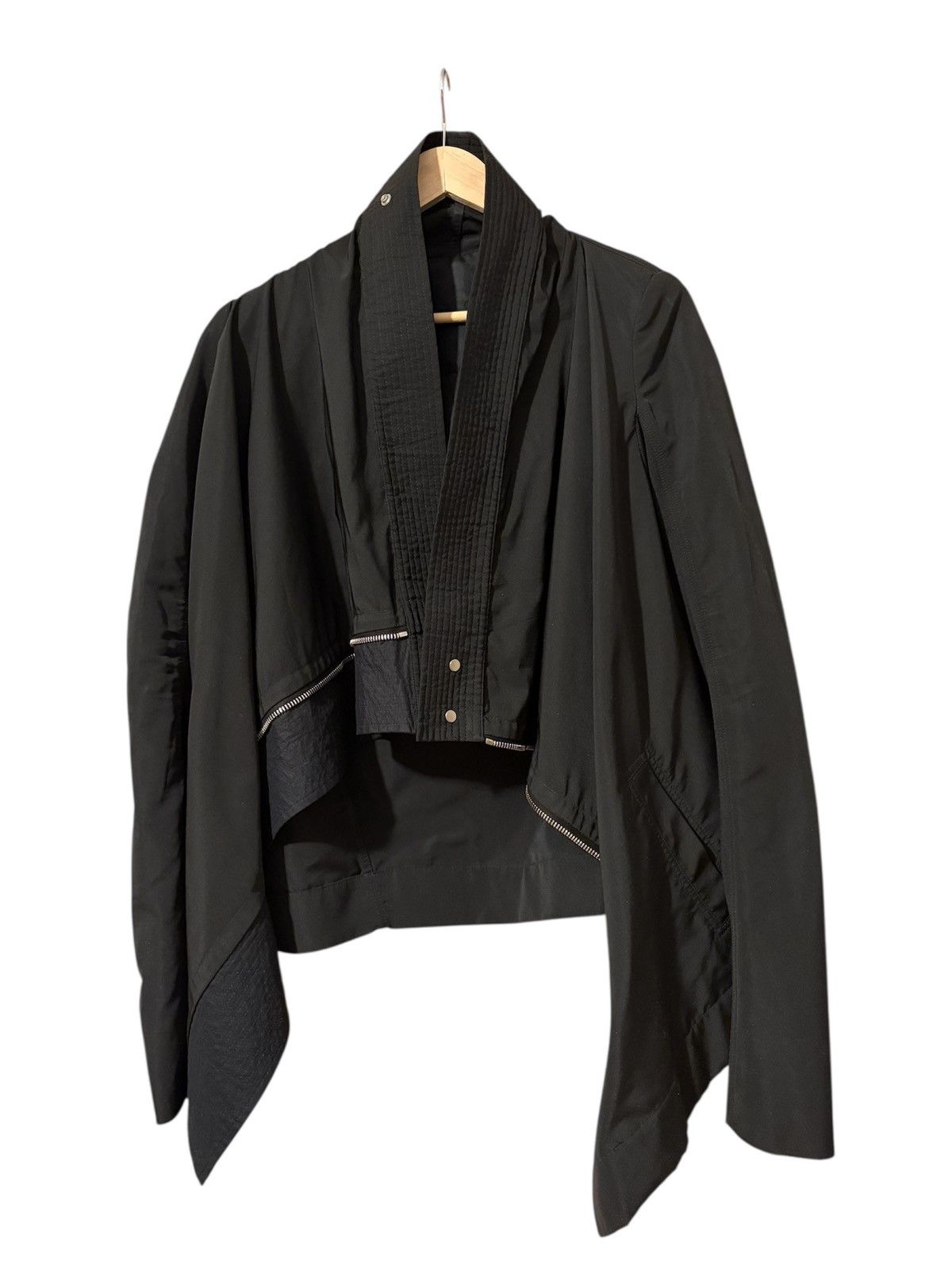 Rick Owens Rick Owens Neck Asymmetrical Zipper Jacket Size US XS / EU 42 / 0 - 3 Thumbnail