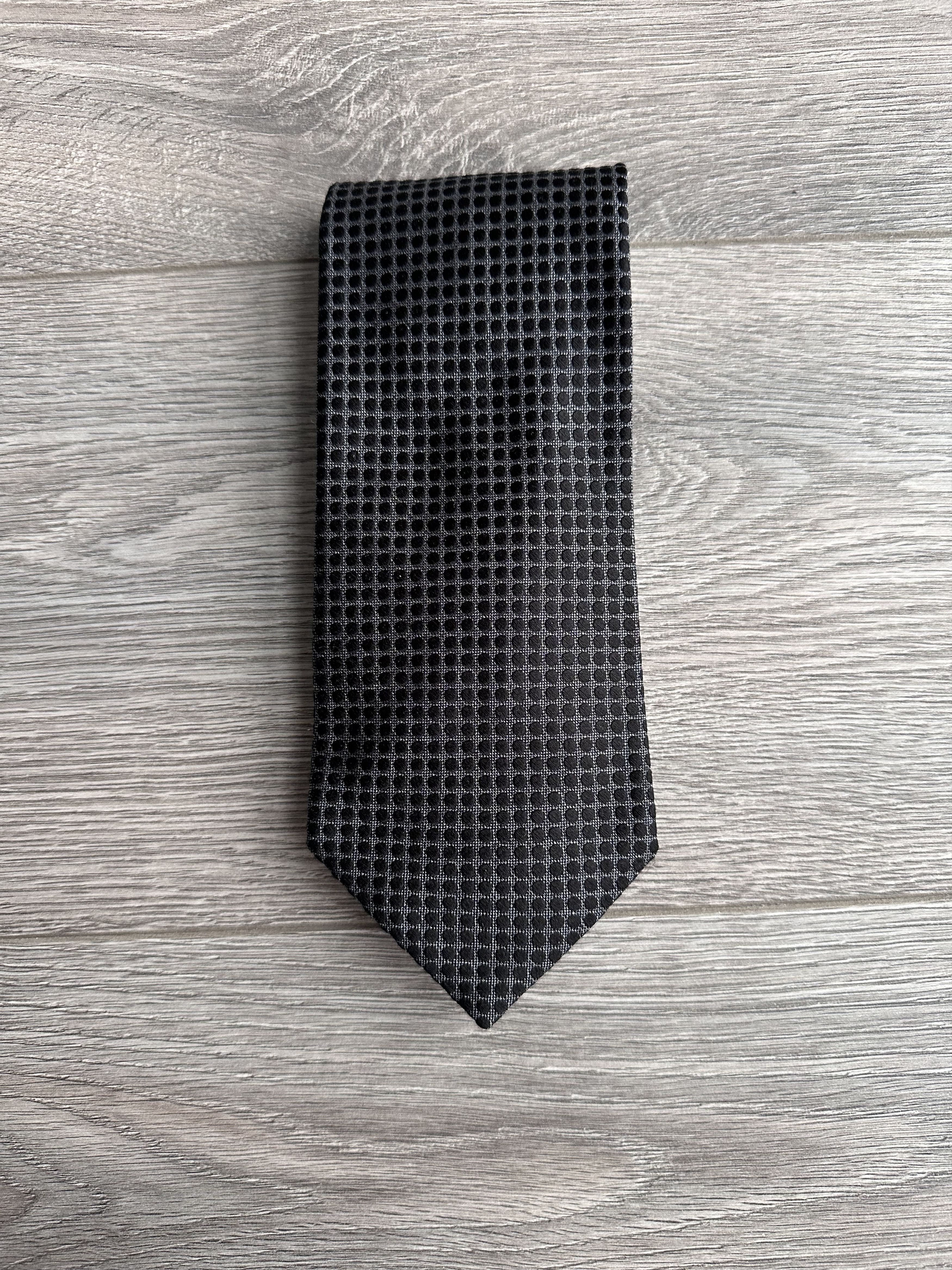 $250 NWT TOM online FORD Gray White Dotted Woven Silk Tie Italy