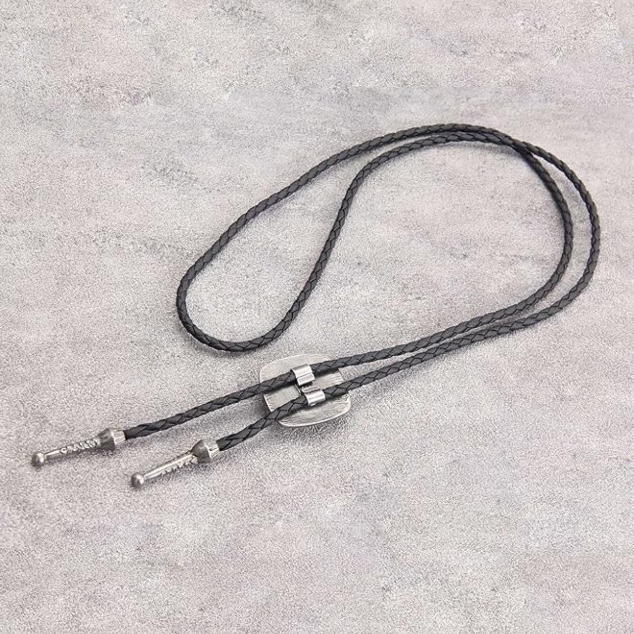 Other Men's Bolo Tie Cowboy Necklace Leather Necktie Western Size ONE SIZE - 2 Thumbnail