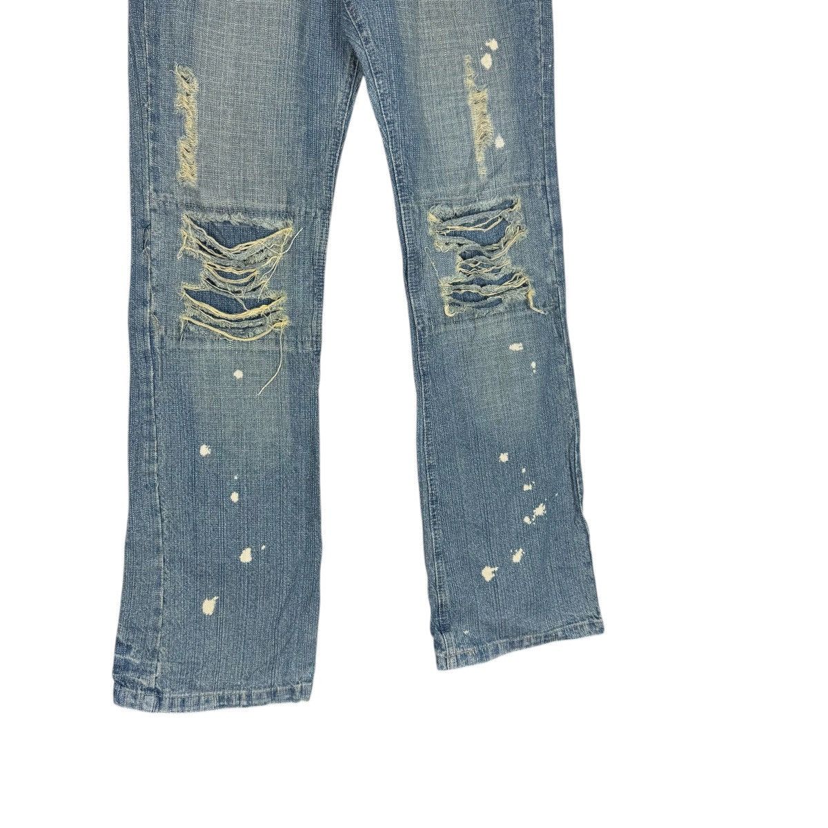 Japanese Brand ☀️DOLL DISTRESSED DENIM JEANS FLARE PANT Size US 30 / EU 46 - 6 Thumbnail