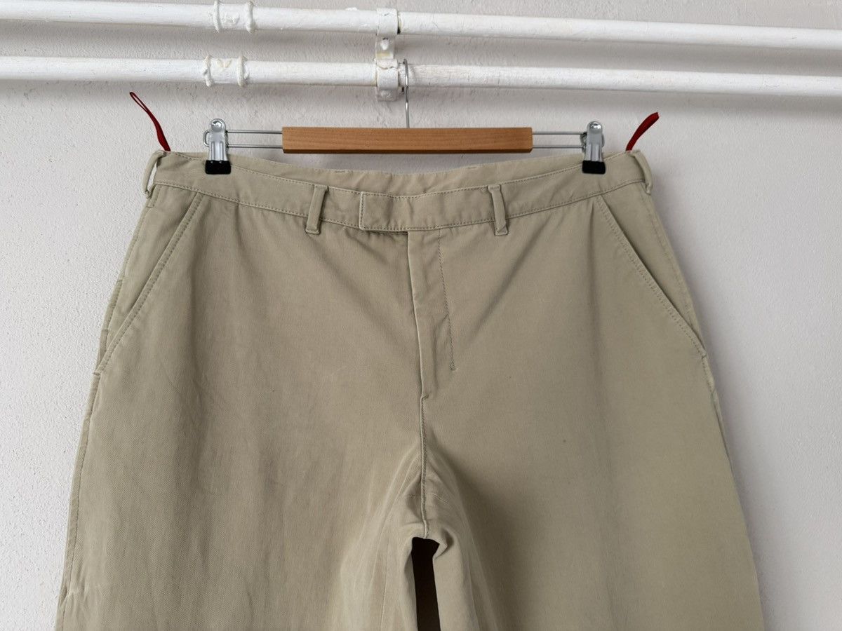 Prada Prada Linea Rossa Beige Tech Cotton Pants with Red Tab Size US 40 / EU 56 - 3 Thumbnail