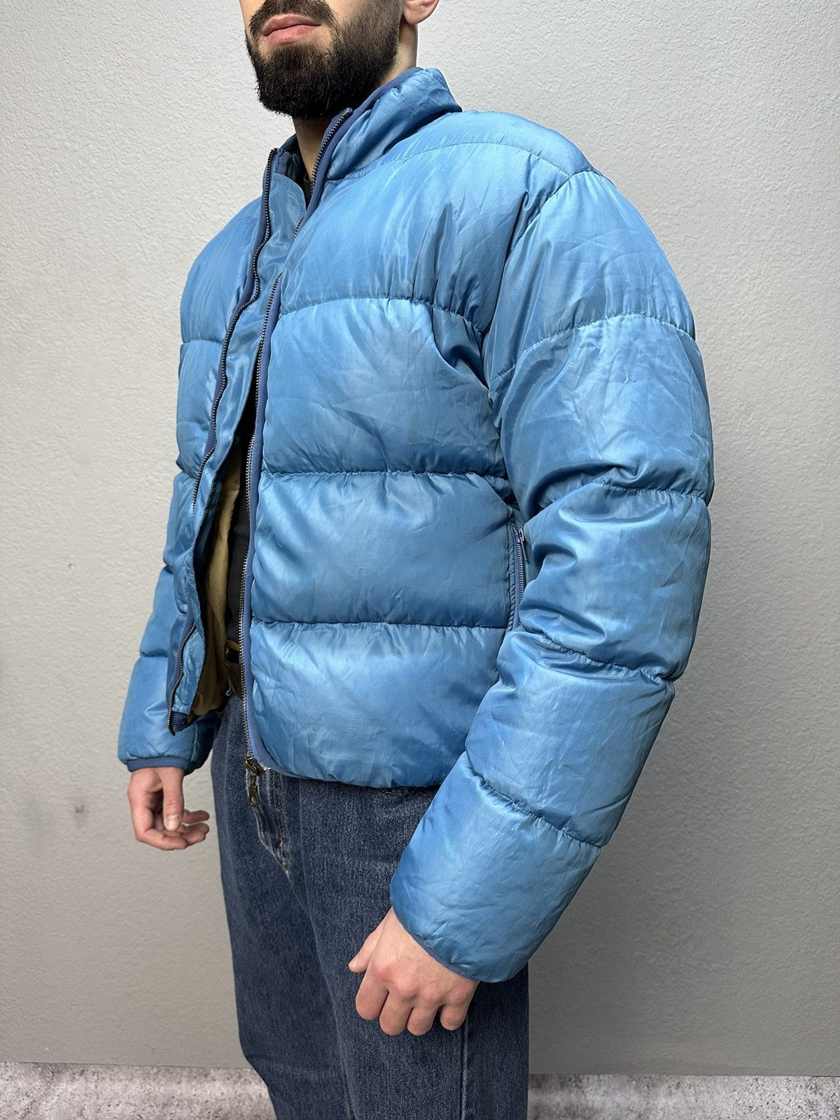 Diesel Vintage Diesel Bomber Puffer Jacket Cropped 90’s Blue Size US M / EU 48-50 / 2 - 8 Thumbnail
