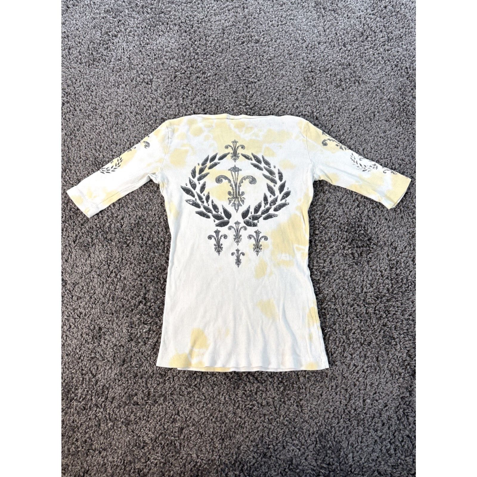Affliction VINTAGE Sledge Shirt Womens M Thermal Embellished Biker Affliction Style USA White T-Shirt Womens M Size M / US 6-8 / IT 42-44 - 5 Thumbnail
