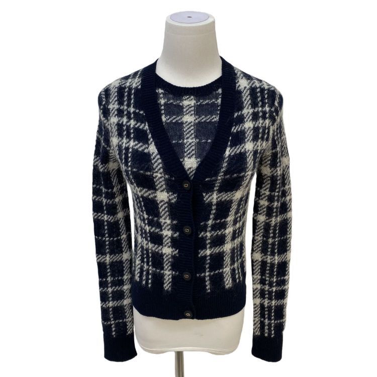 Christian Dior Monsieur Dior Plaid Knit Cardigan Set Size 34 Size XS / US 0-2 / IT 36-38 - 1 Thumbnail