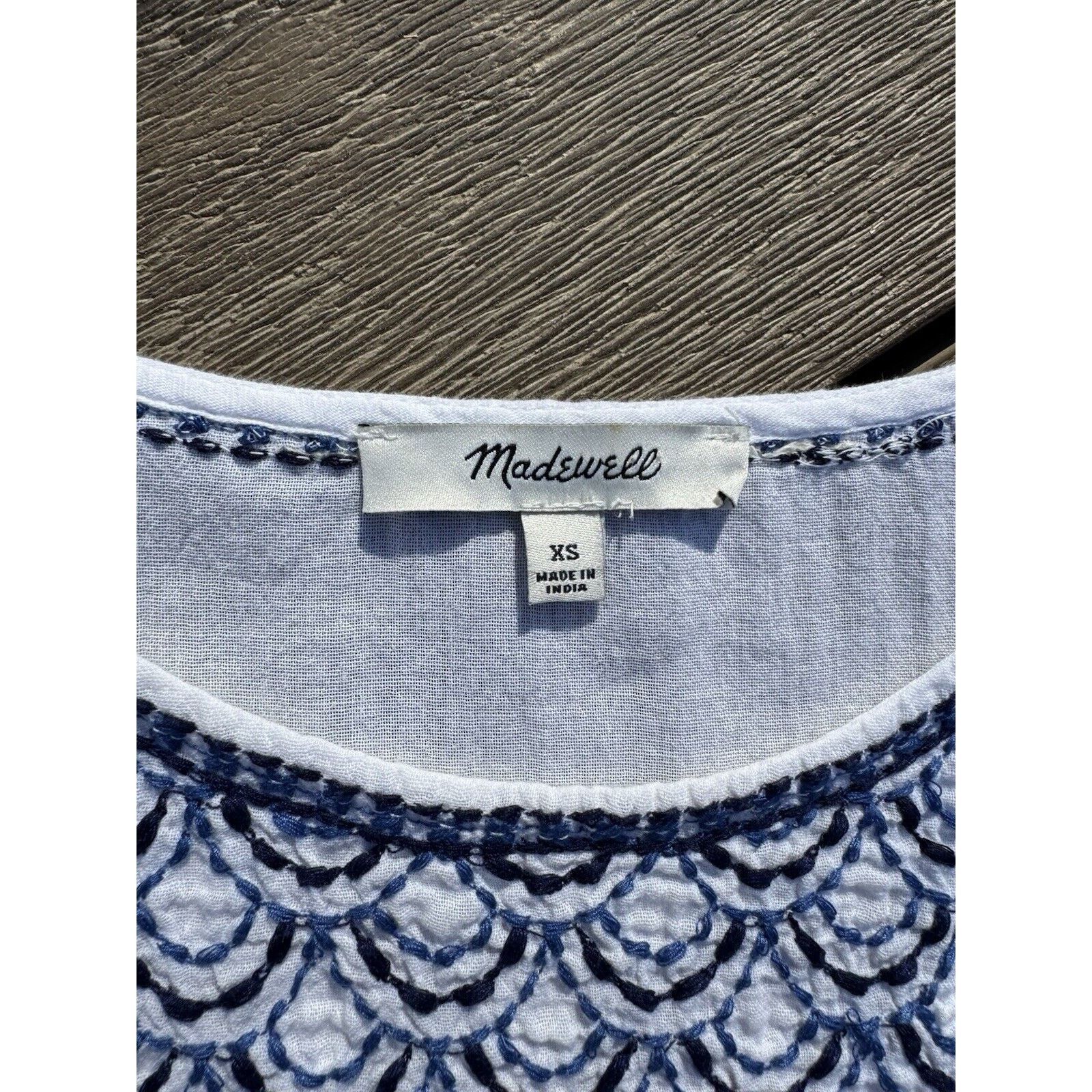 Madewell Madewell Boho cotton hippie embroidered top shirt xs Size XS / US 0-2 / IT 36-38 - 7 Thumbnail