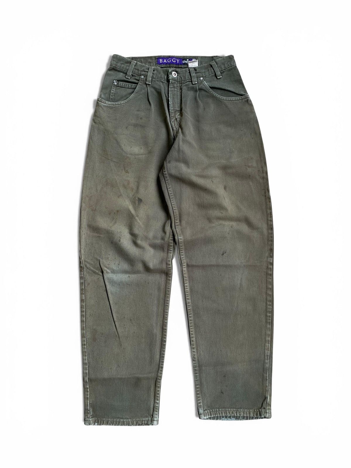 Levi's Vintage 1990’s Baggy Levis Silvertab Purple Tag Hunter Green Size US 30 / EU 46 - 1 Thumbnail