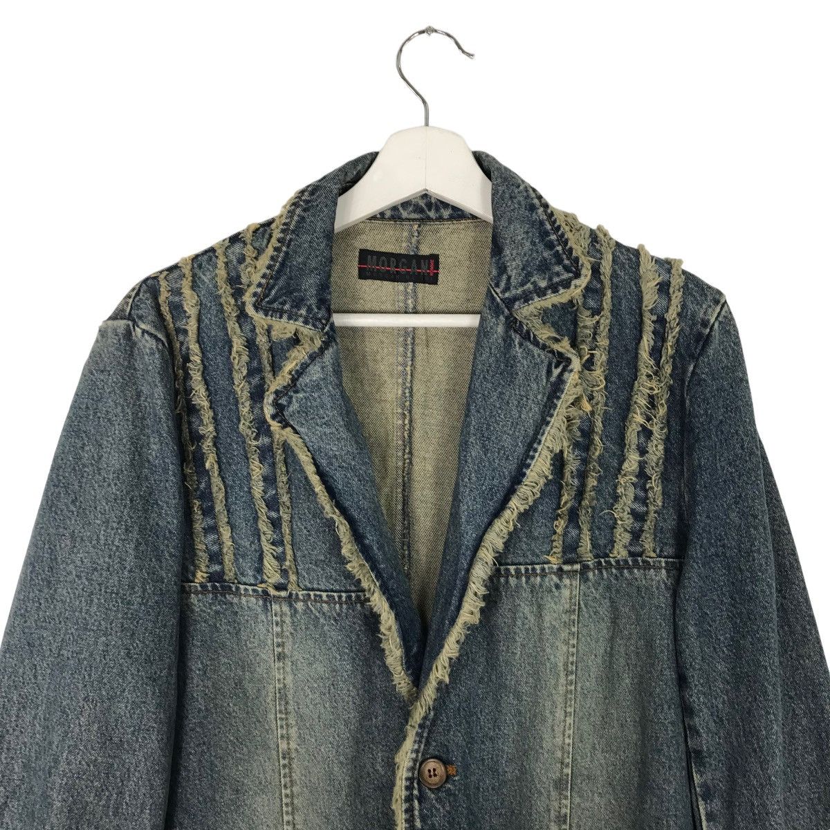 Morgan Homme 💥 MORGAN HOMME DISTRESSED DYED DENIM JACKET Size US M / EU 48-50 / 2 - 4 Thumbnail