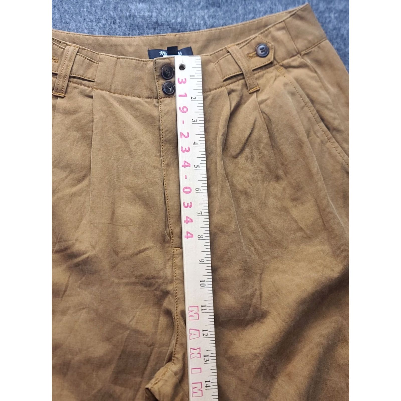 Madewell Madewell Harlow Pants Womens 6 Wide Leg 28x29 Regular Acorn Brown Linen Cotton Lyocell 90s Hipster Retro City Bohemian Fashion Pants Mens Girls? Size 28" / US 6 / IT 42 - 4 Thumbnail