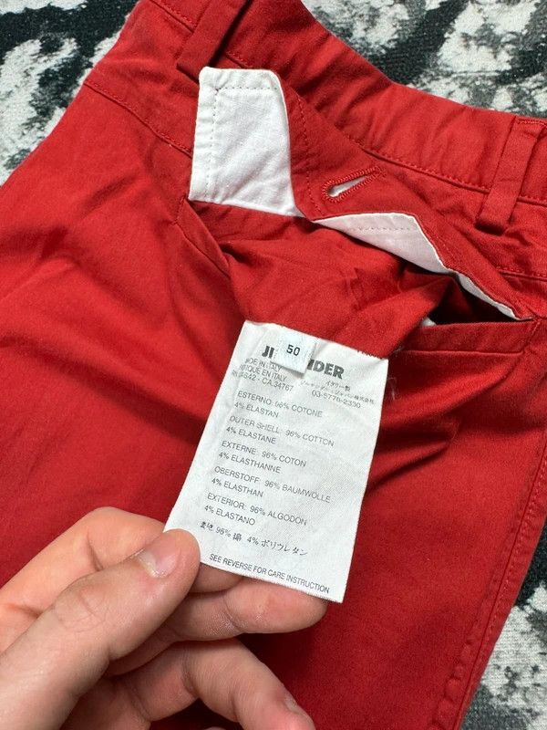 Jil Sander Jil Sander red chino pants 50 M by raf simons Size US 34 / EU 50 - 4 Thumbnail