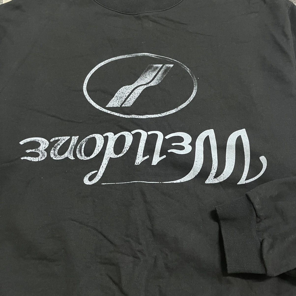 WE11DONE Authentic We11done Boxy Big Spell Black Sweatshirt Size L / US 10 / IT 46 - 3 Thumbnail