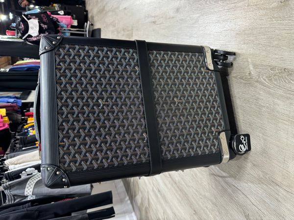 Goyard Aba Bourget Suitcase Goyardine Black