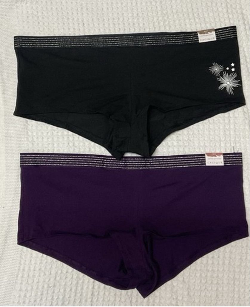 Other NWT Cacique Boyshorts Two Pair Panty Women 18/20 & 22/24 Size ONE SIZE - 12 Thumbnail