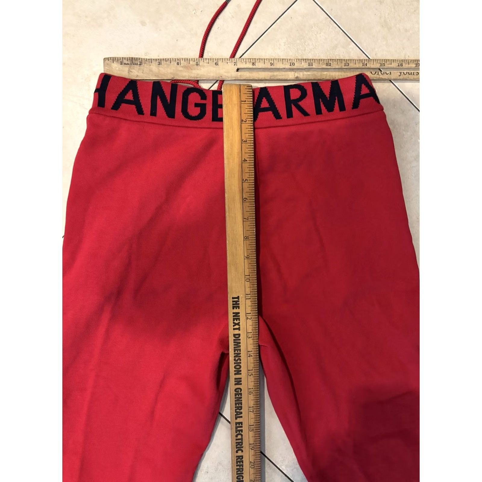 Armani Exchange Armani Exchange Sweatpants Mens M Red Jogger Slim Fit Elastic Waist Pockets Drawstring Casual Activewear Tapered Leg Winter Size US 31 - 6 Thumbnail