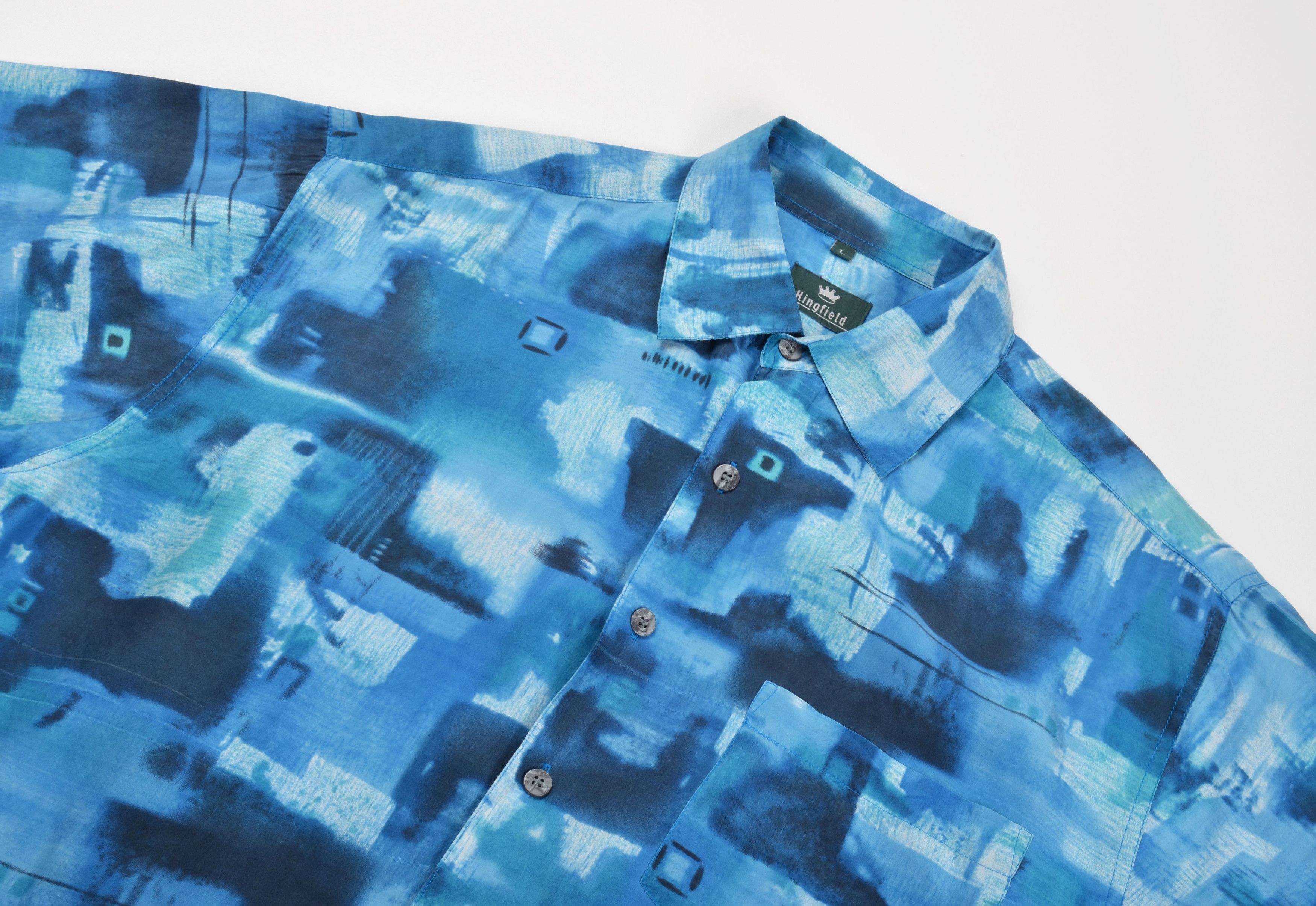 Vintage Vintage Kingfield Abstract Print Short Sleeve Silk Shirt Size US L / EU 52-54 / 3 - 2 Thumbnail