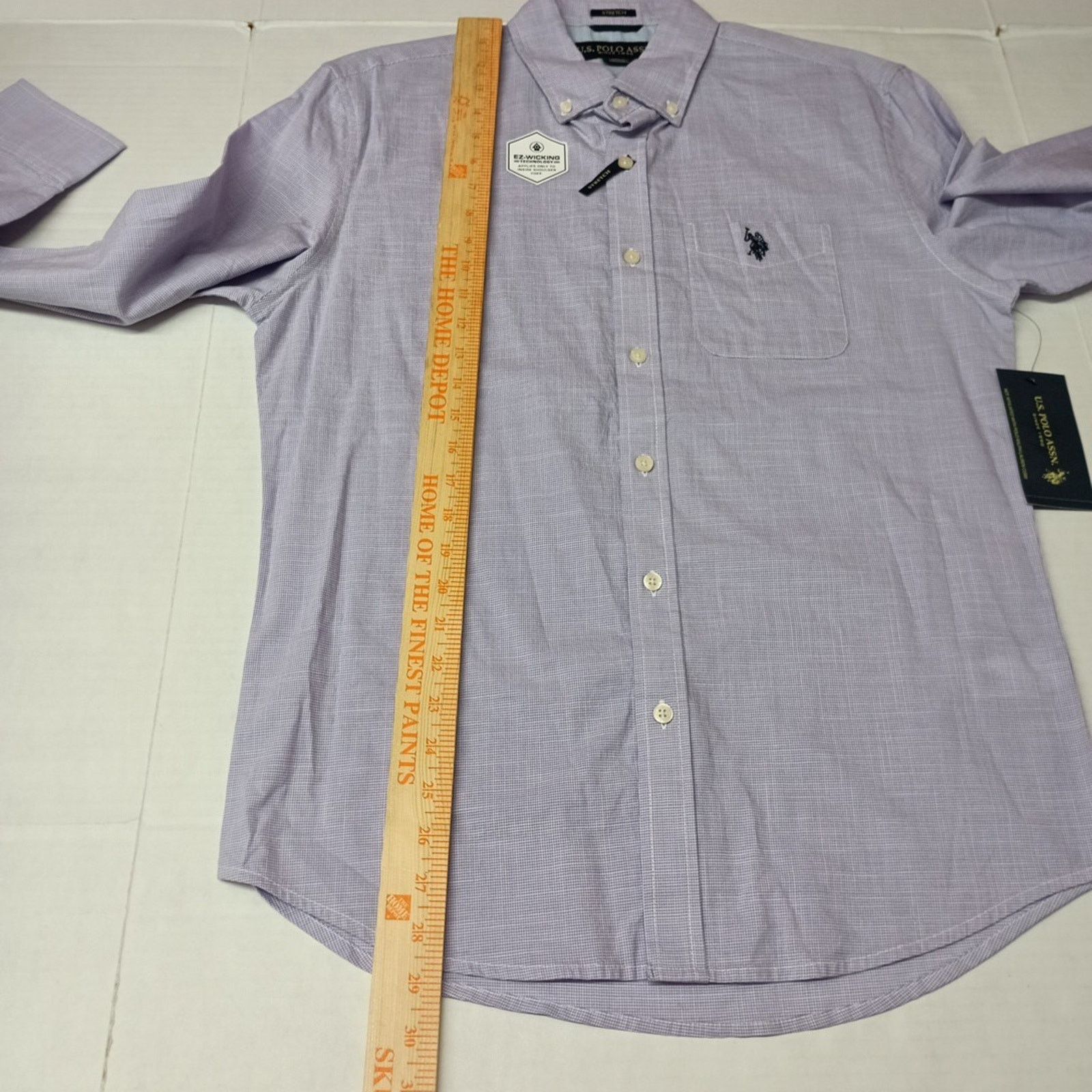 U.S. Polo Assn. U.S. Polo Assn. Button Woven Shirt Men's S Violet Checkered Size US S / EU 44-46 / 1 - 7 Thumbnail