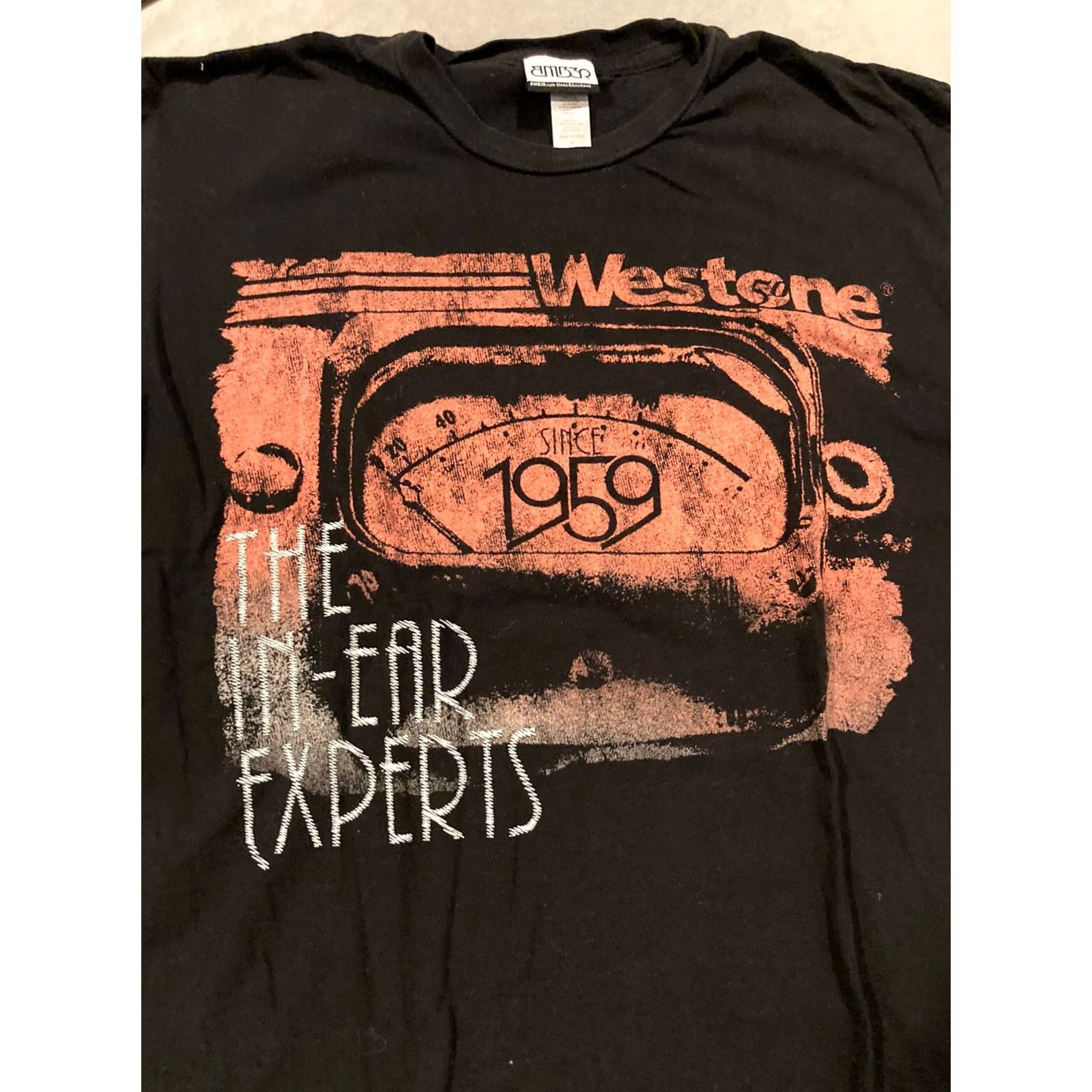 Vintage Amber T-Shirt - Amber Designs - 1959 Westone - In Ear Experts - Medium - Black - Men - Designer Size US M / EU 48-50 / 2 - 2 Thumbnail
