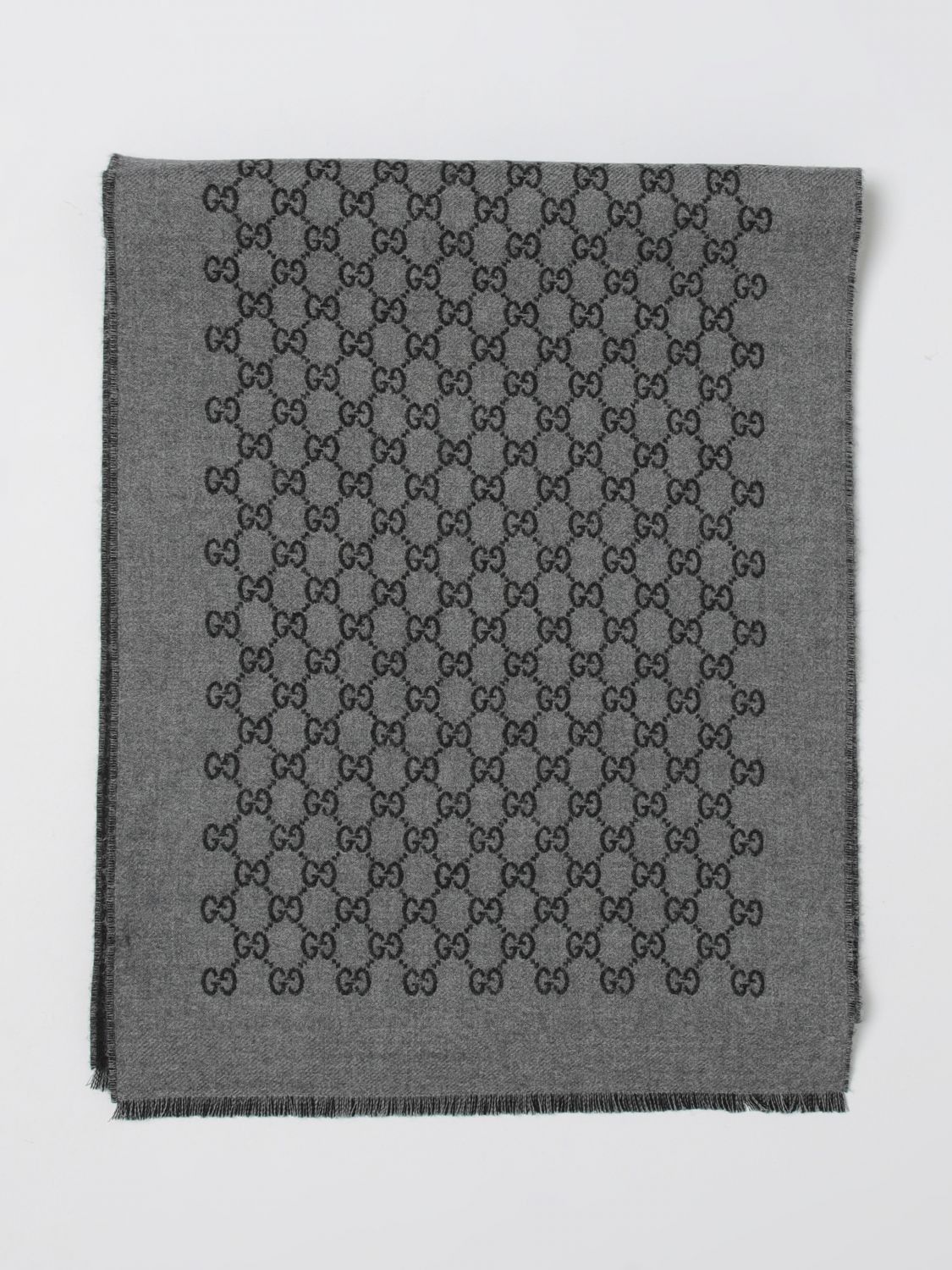 Gucci Gucci Scarf Men Charcoal Size ONE SIZE - 1 Thumbnail