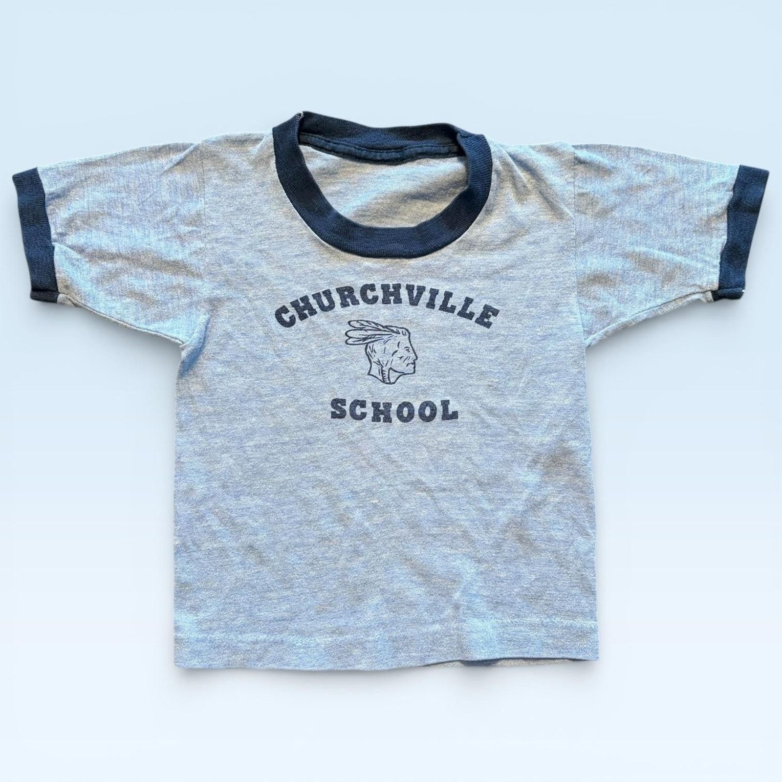 Vintage Vintage Churchville PA School Shirt Kids 4-5 Ringer Mascot Size US XXS / EU 40 - 1 Thumbnail