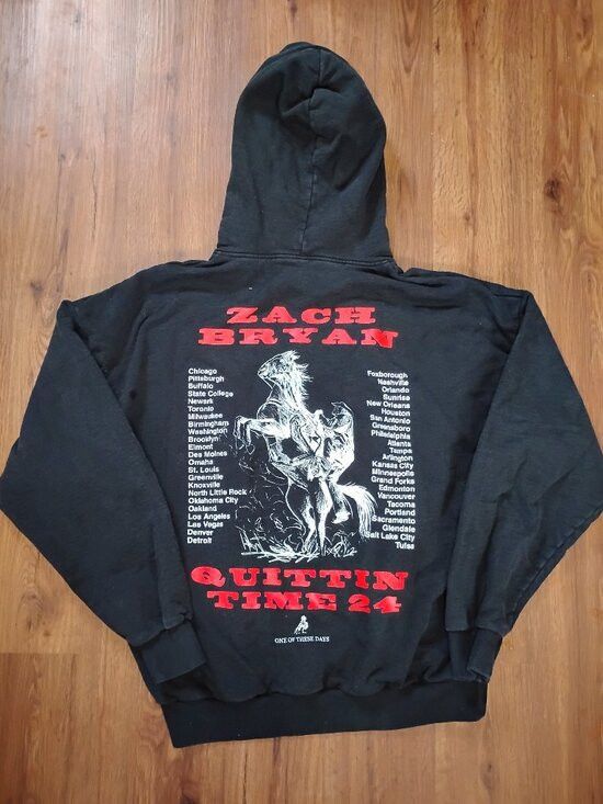 One of These Days One Of These Days Zach Bryan Quittin' Time Tour 2024 Hoodie Size US M / EU 48-50 / 2 - 4 Thumbnail