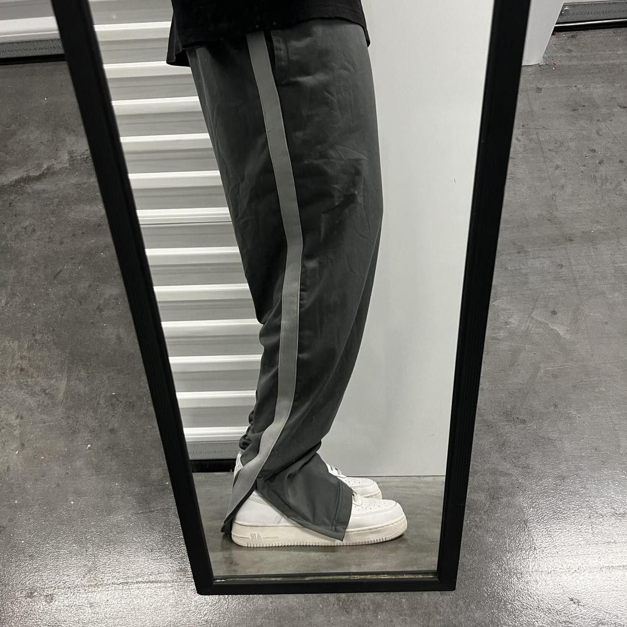 Japanese Brand × Vintage Vintage Y2K Grey Striped Track Pants! Size US 36 / EU 52 - 1 Thumbnail