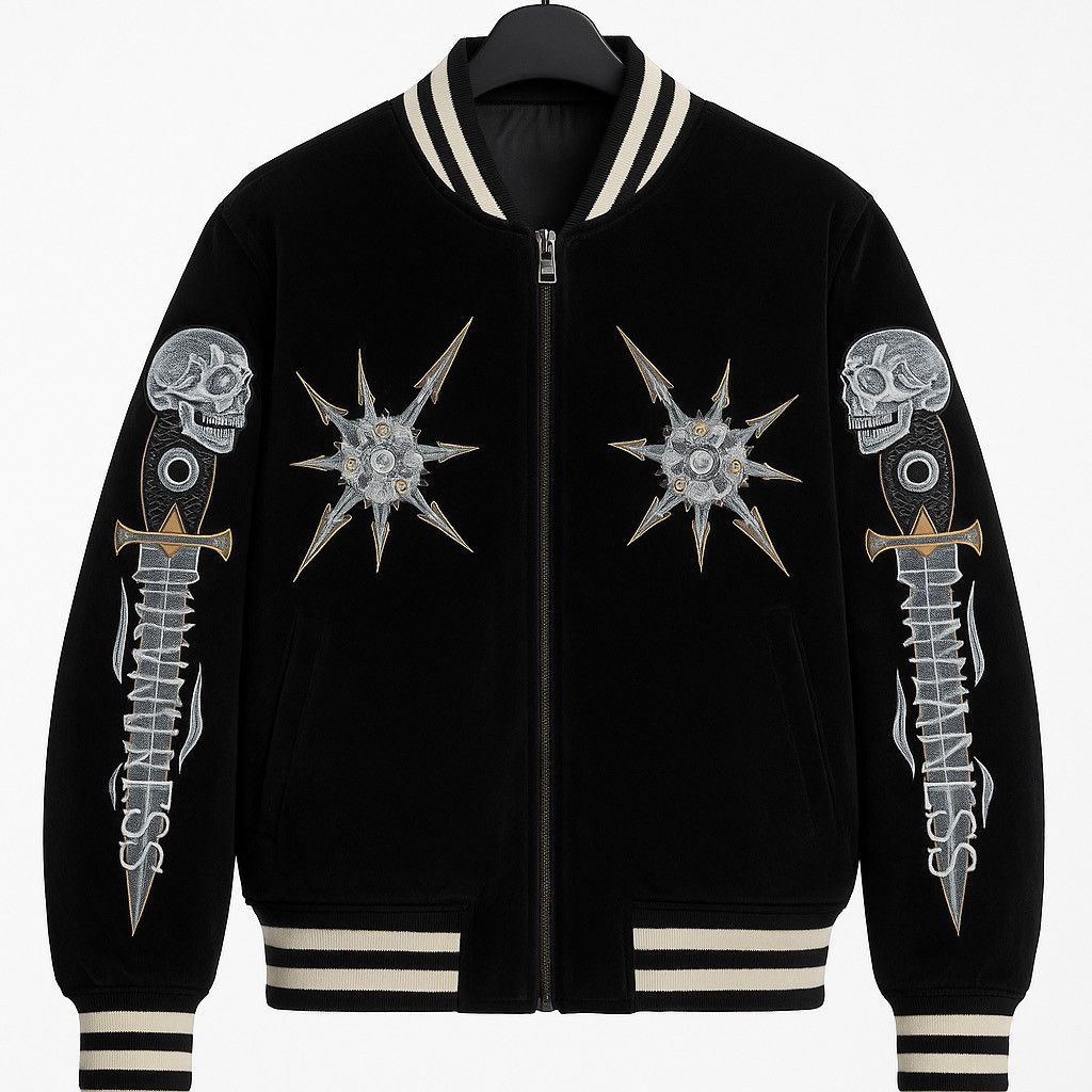 Japanese Brand High Spirits I’ll Not Sell My Heart Skull Embroidered Bomber Size US M / EU 48-50 / 2 - 2 Thumbnail
