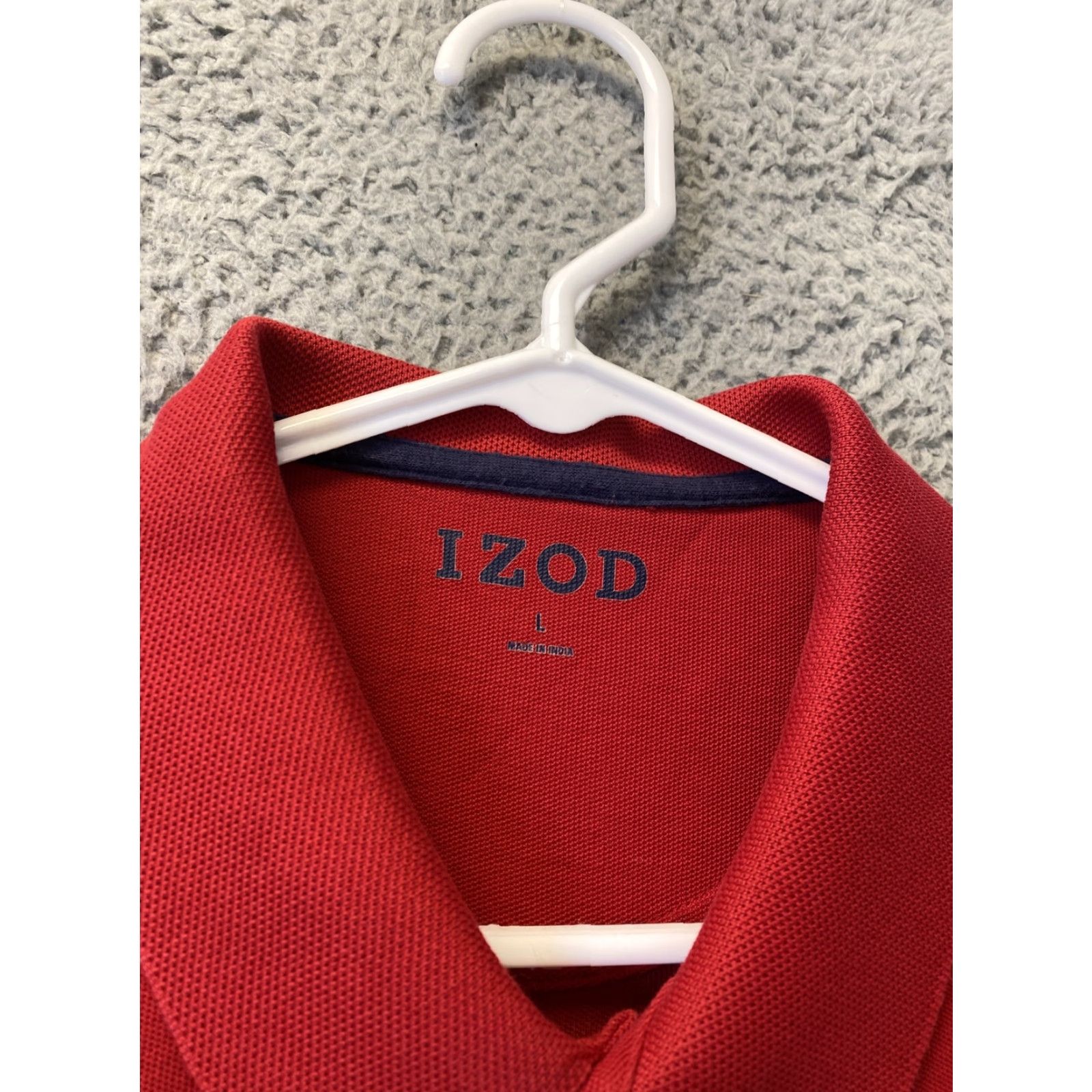 Izod IZOD Advantage Performance Polo Shirt L Red Short Sleeve Mens Polo Shirt Regular Fit Cotton Polyester Casual Sports Golf Outdoor 34-82 Size US L / EU 52-54 / 3 - 5 Thumbnail