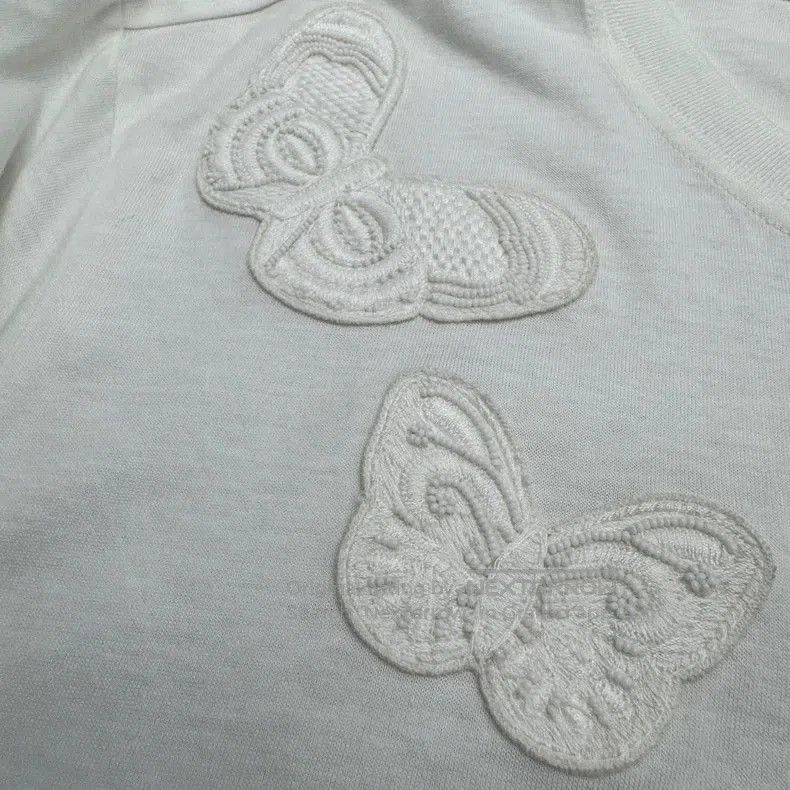 Valentino Valentino Beaded Butterfly Short Sleeve Top. Size US M / EU 48-50 / 2 - 3 Thumbnail