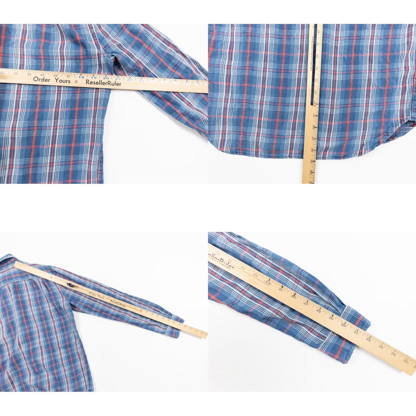 Vintage Denim & Supply Ralph Lauren Shirt Mens Small Blue Button-Up Long Sleeve Plaid Size US S / EU 44-46 / 1 - 8 Thumbnail