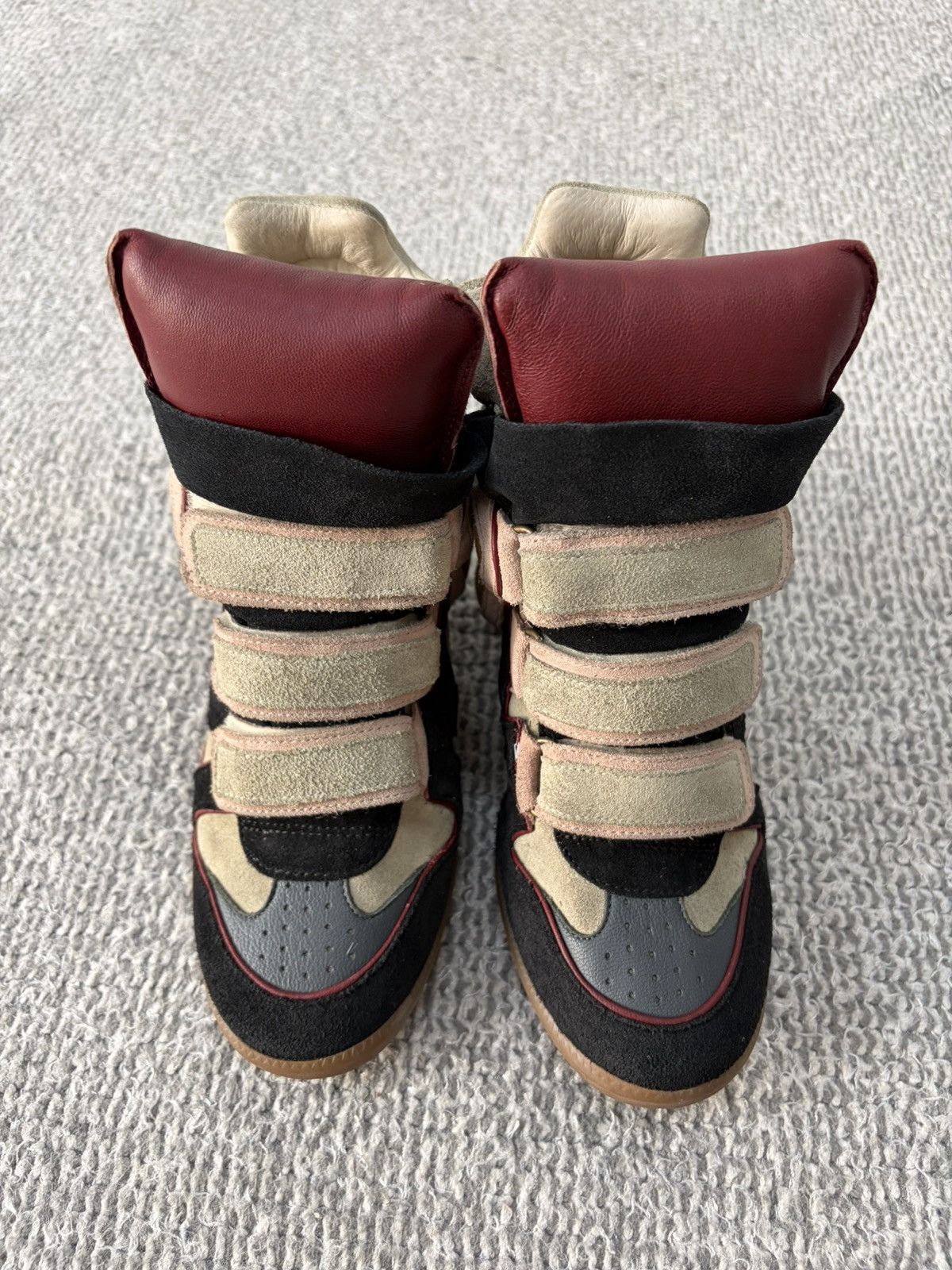 Isabel Marant Isabel Marant Multicolor Suede And Leather Wedge Sneakers Size US 7 / IT 37 - 2 Thumbnail