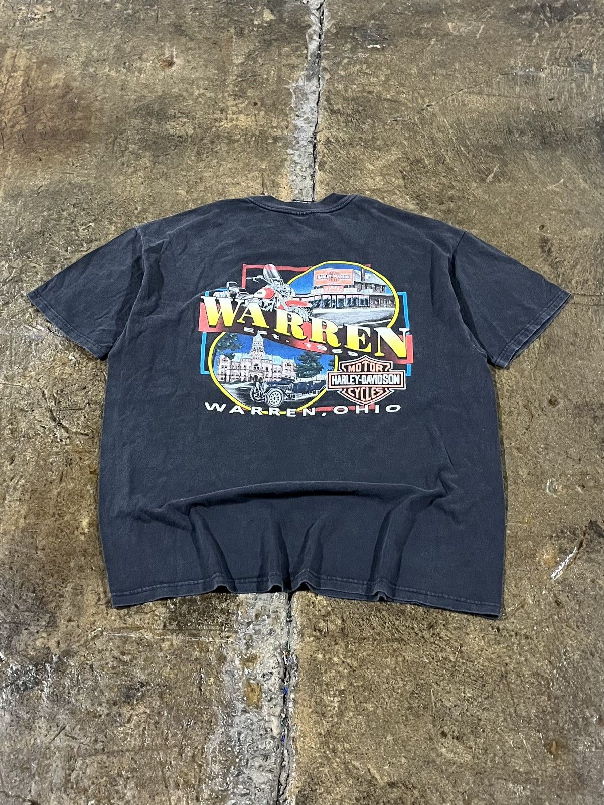 Harley Davidson × Vintage Crazy Vintage 90s Harley Davidson Faded Eagle Pocket Tee Size US XL / EU 56 / 4 - 2 Thumbnail