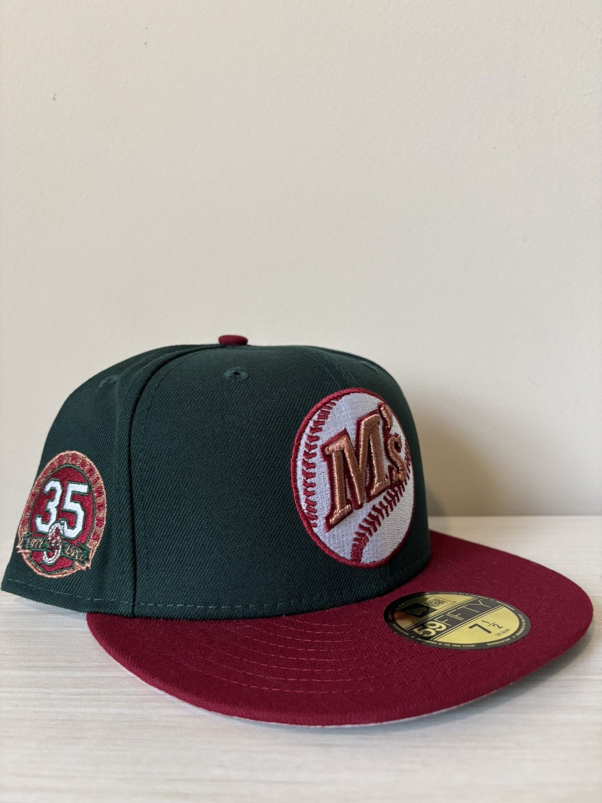 Topperz Seattle Mariners Fitted Size 7 1/2 Super Sonics Topperz Size ONE SIZE - 1 Thumbnail