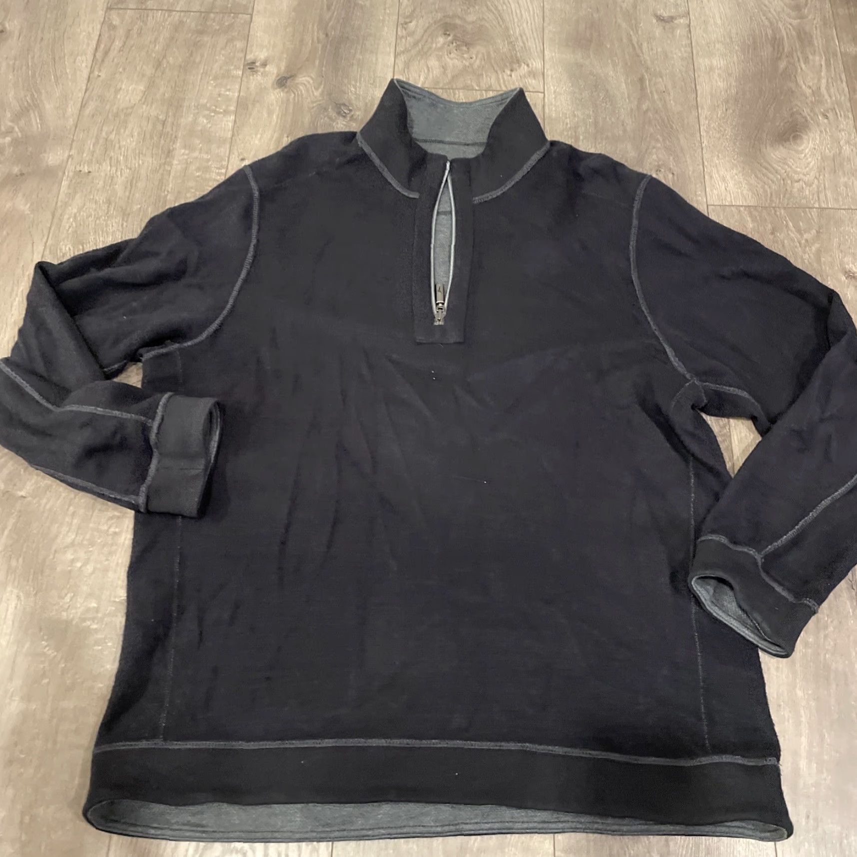 Tommy Bahama VINTAGE Tommy Bahama Quarter Zip Sweater Mens XL Reversible Blue Casual Beach Size US XL / EU 56 / 4 - 4 Thumbnail