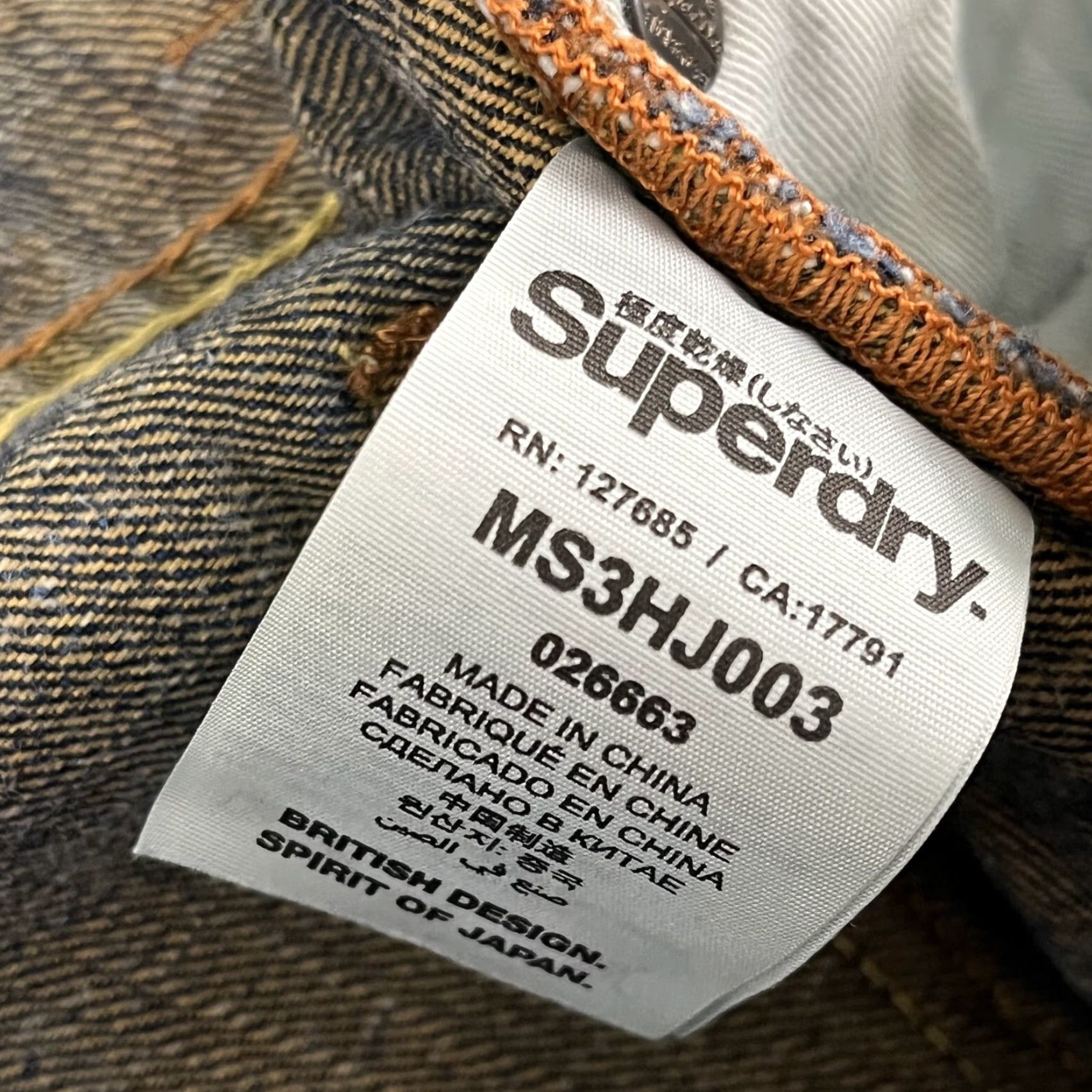 Superdry VINTAGE Superdry Jeans Mens Tapered Fit Blue Denim 32 x 29 Mid Rise Grunge Style Size US 32 / EU 48 - 2 Thumbnail