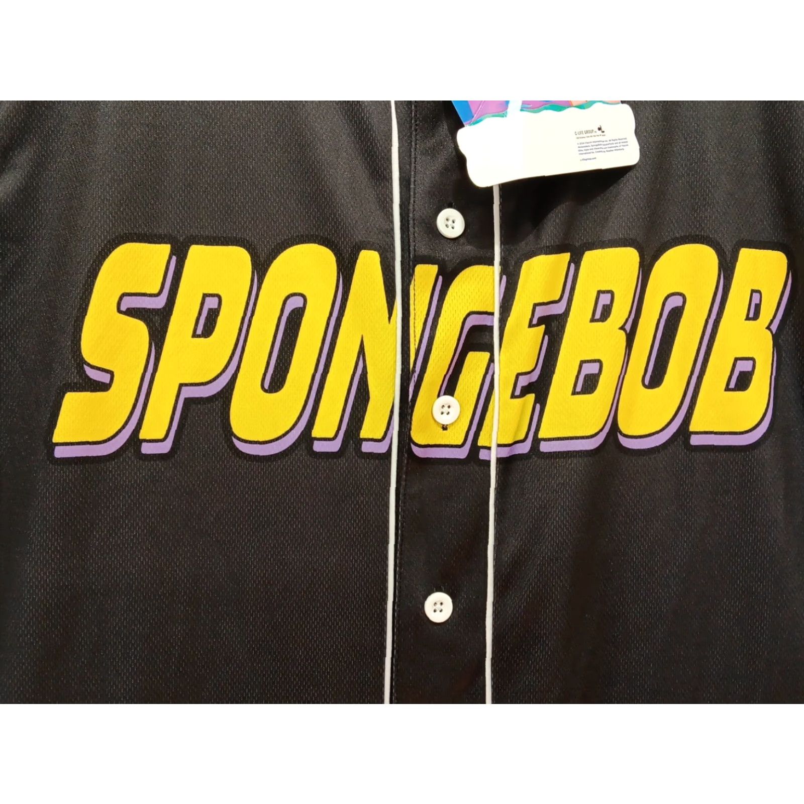 Nickelodeon Nickelodeon Spongebob Squarepants Baseball Jersey Men's XL Black Button Up Shirt Size US XL / EU 56 / 4 - 5 Thumbnail