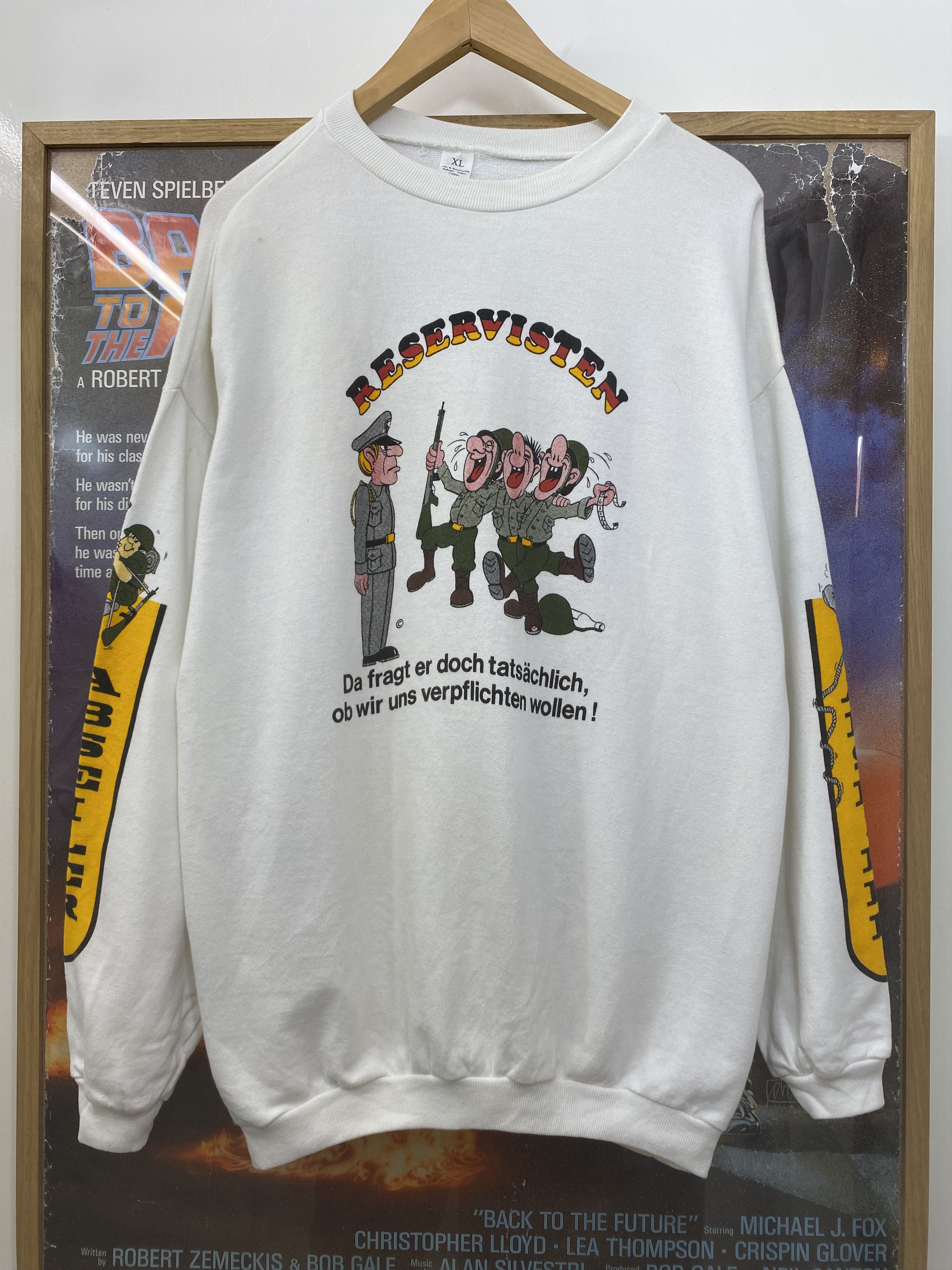 Vintage 1992 Vintage Custom German Military Reservist Sweatshirt Size US XL / EU 56 / 4 - 4 Thumbnail